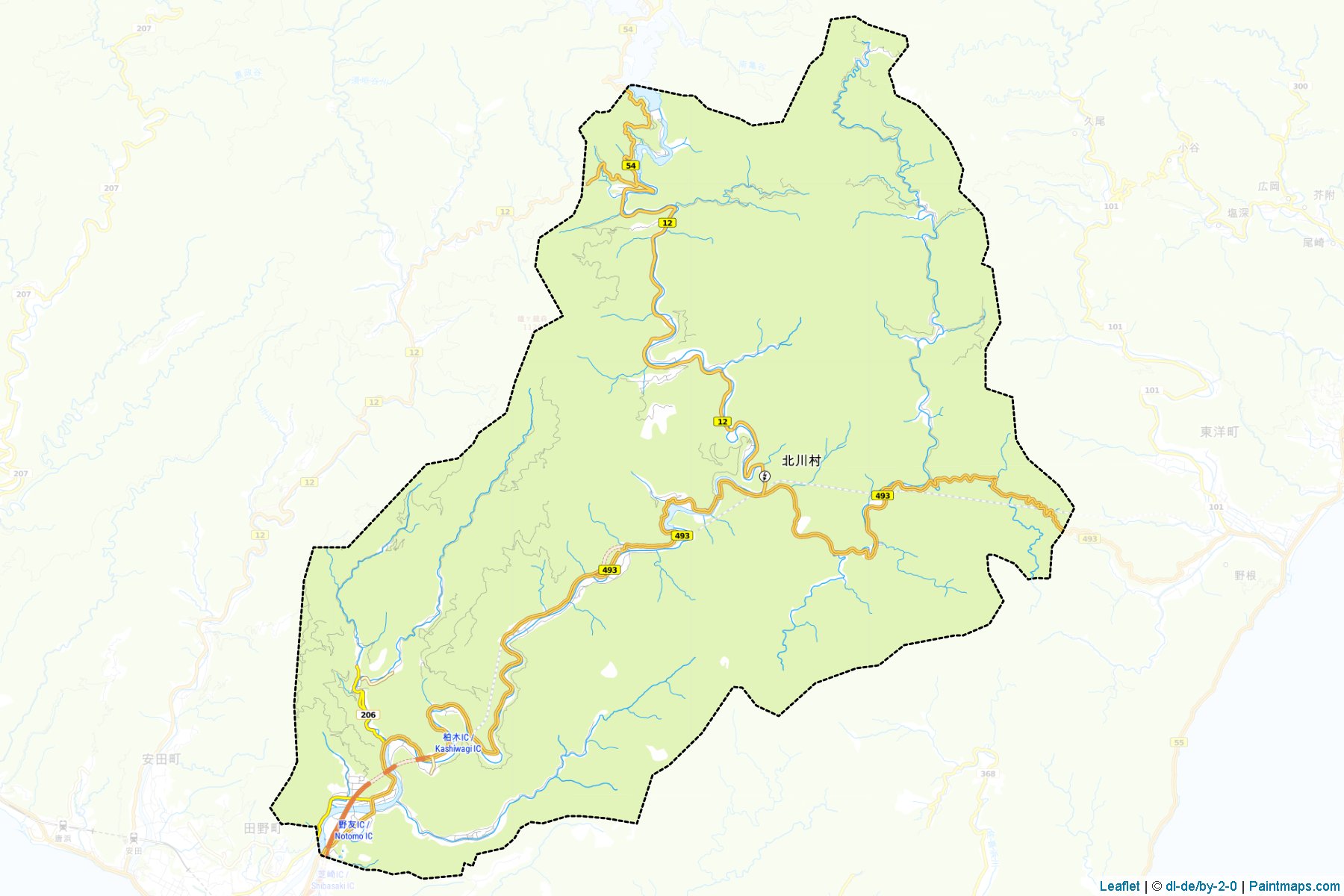 Muestras de recorte de mapas Kitagawa (Kochi)-1