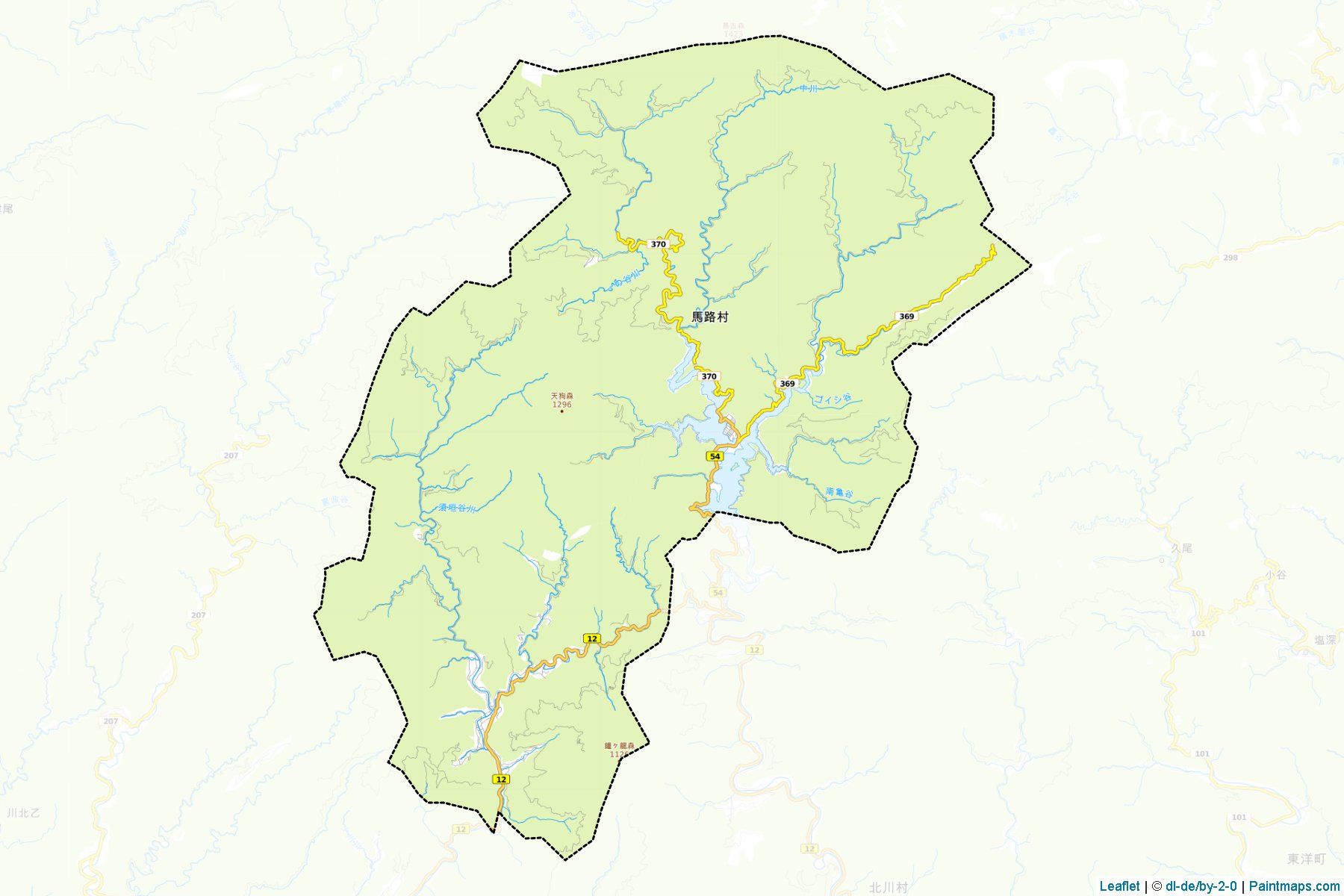 Umaji (Kochi Prefecture) Map Cropping Samples-1