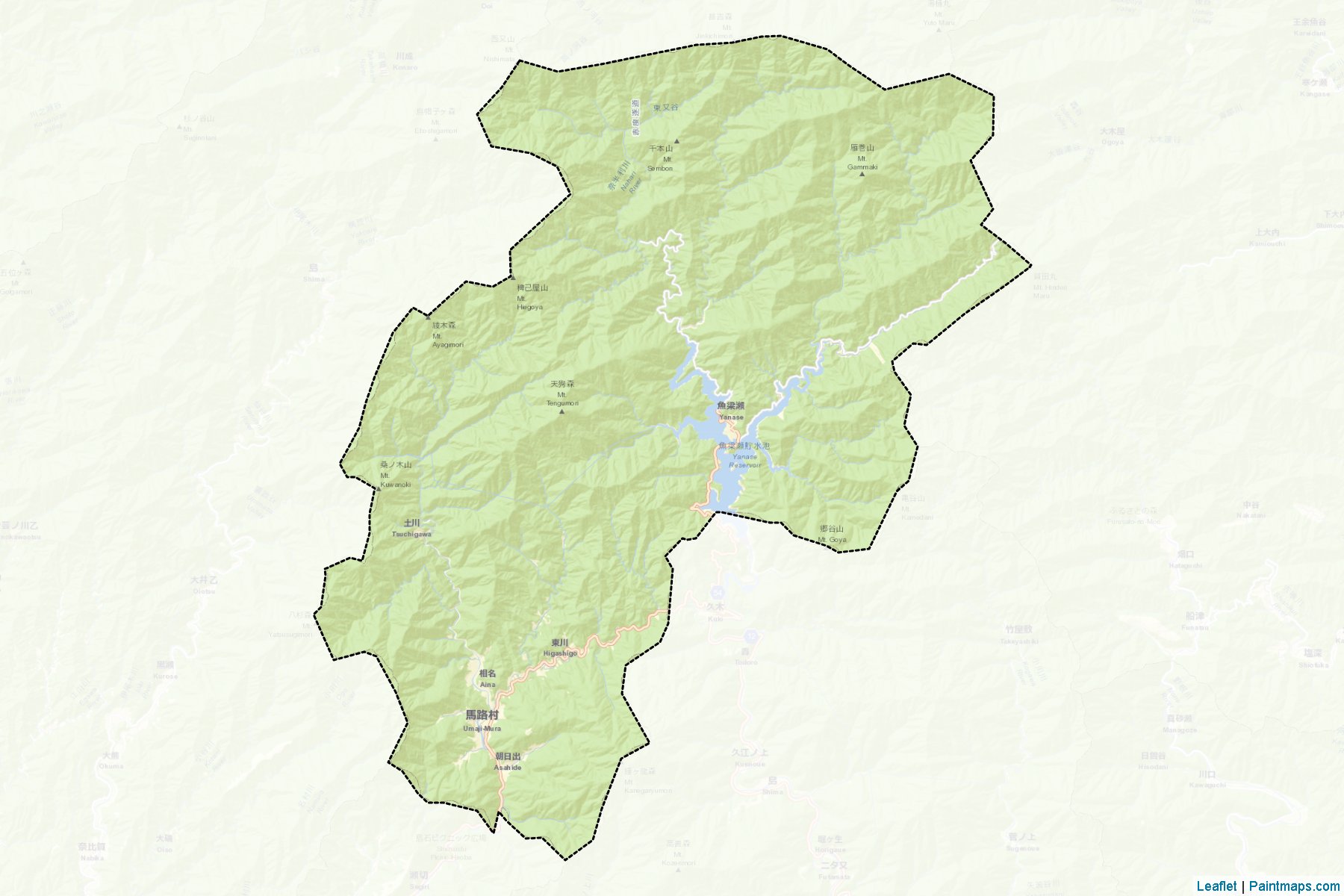 Umaji (Kochi Prefecture) Map Cropping Samples-2