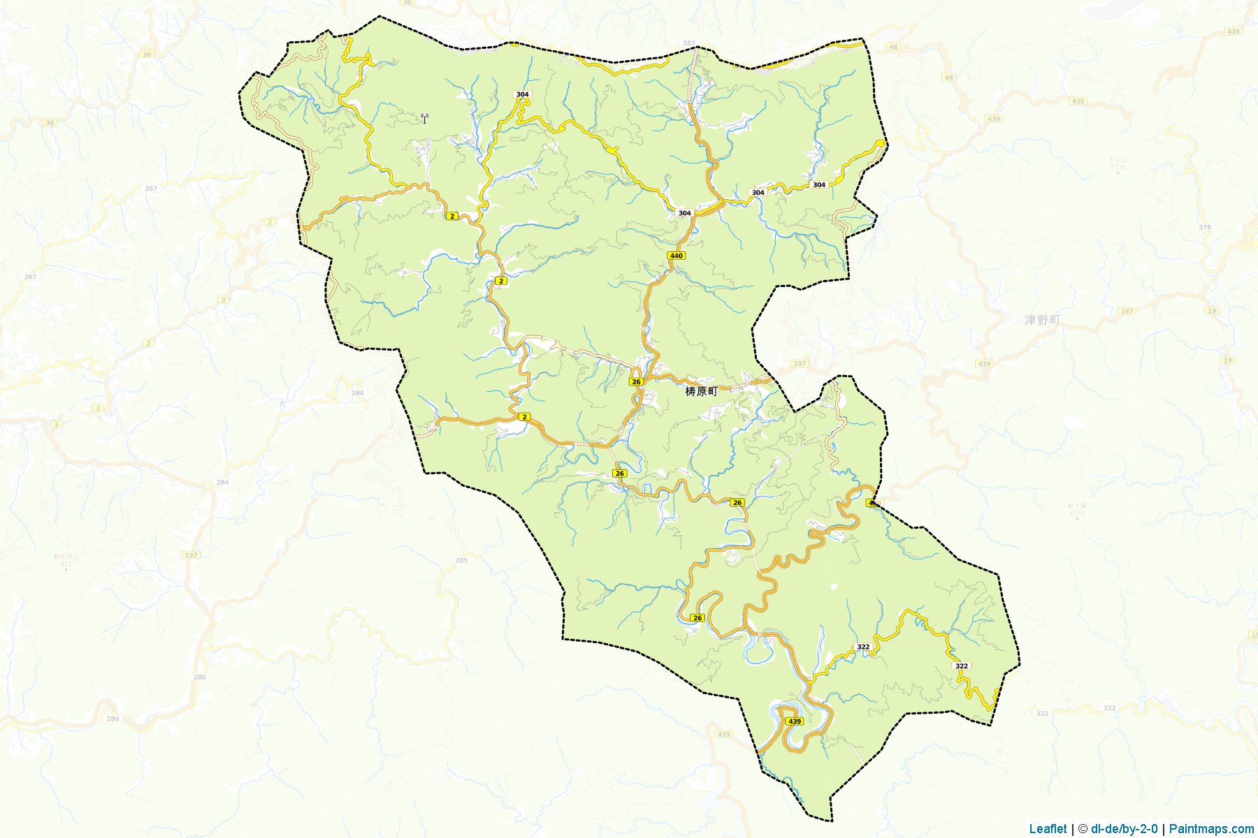 Yusuhara (Kochi Prefecture) Map Cropping Samples-1