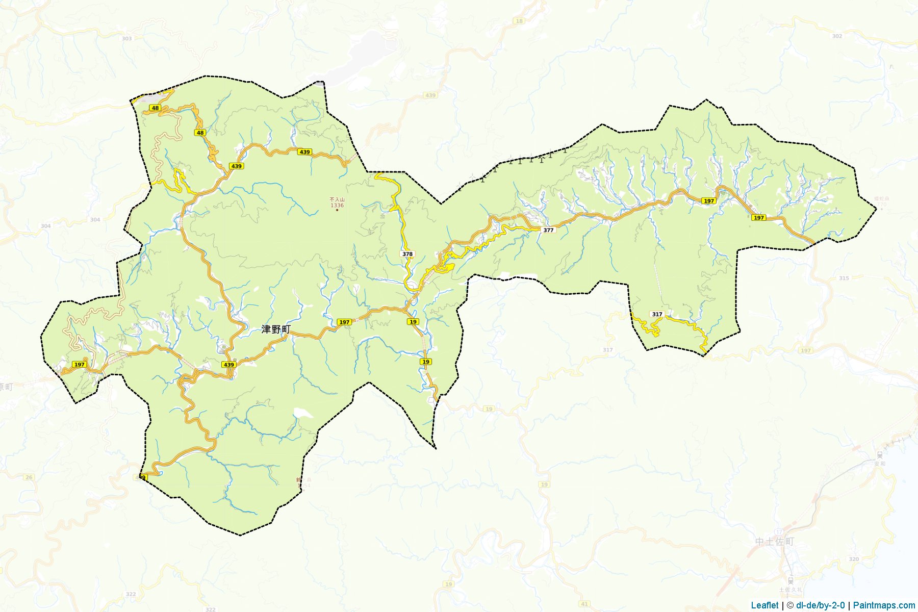 Muestras de recorte de mapas Tsuno (Kochi)-1