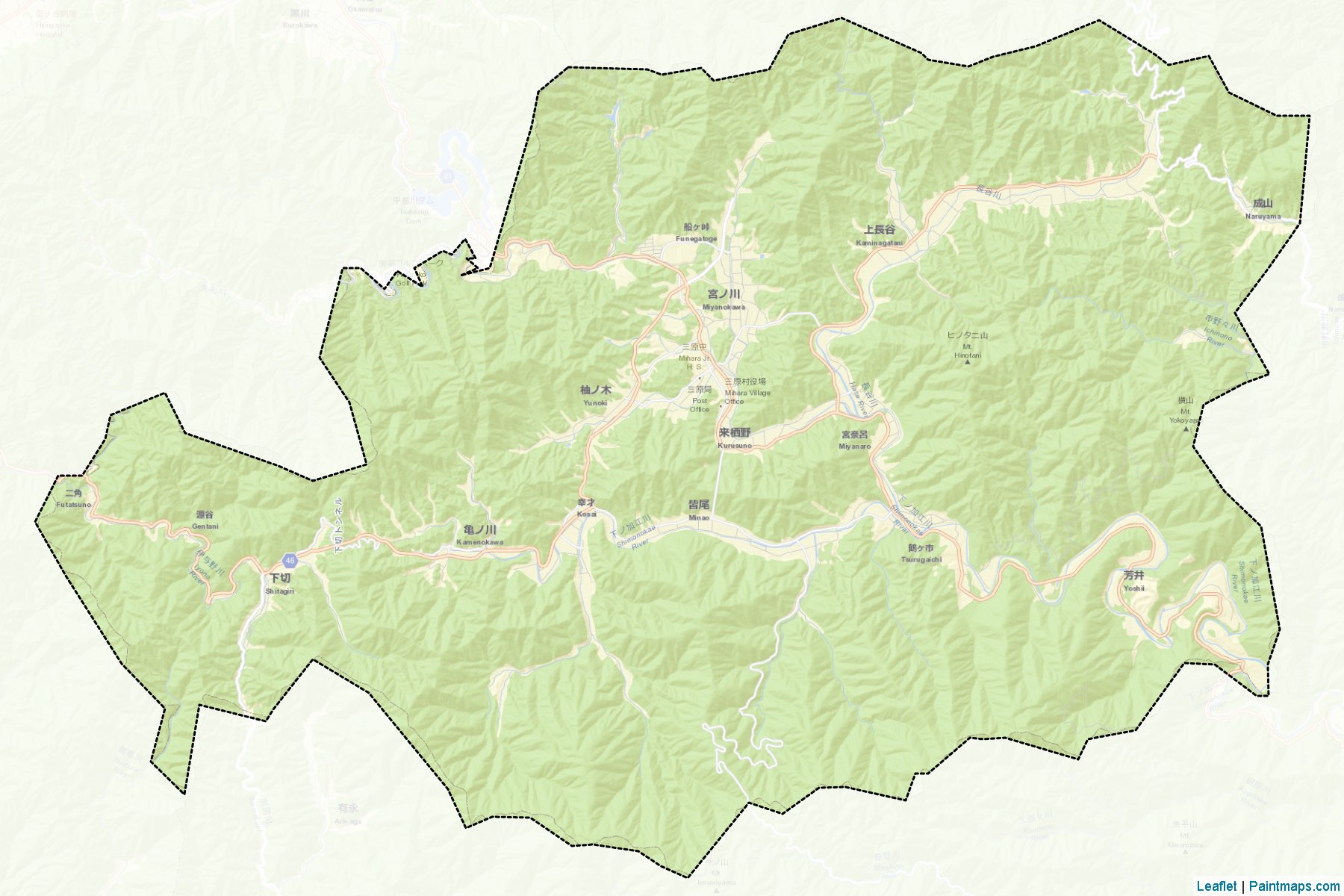 Muestras de recorte de mapas Mihara (Kochi)-2