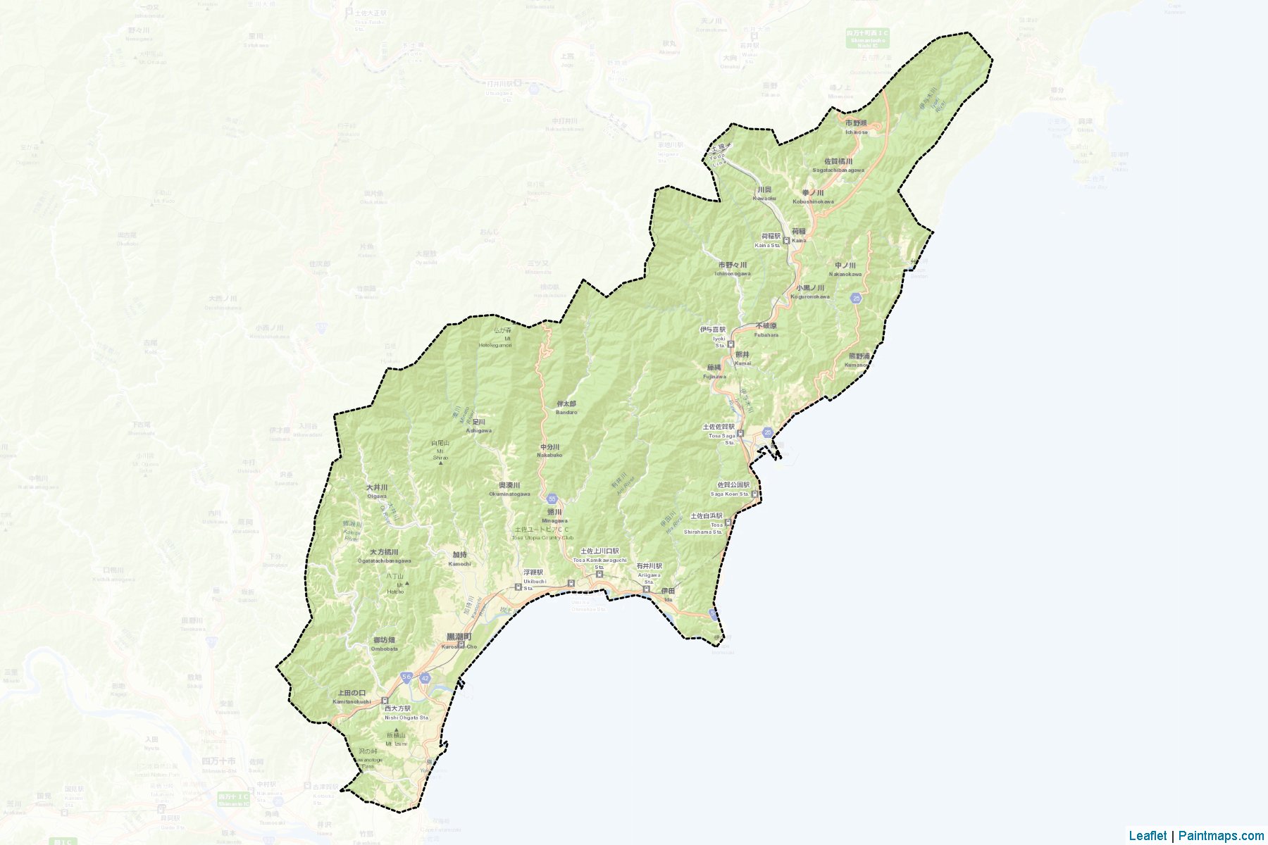 Muestras de recorte de mapas Kuroshio (Kochi)-2