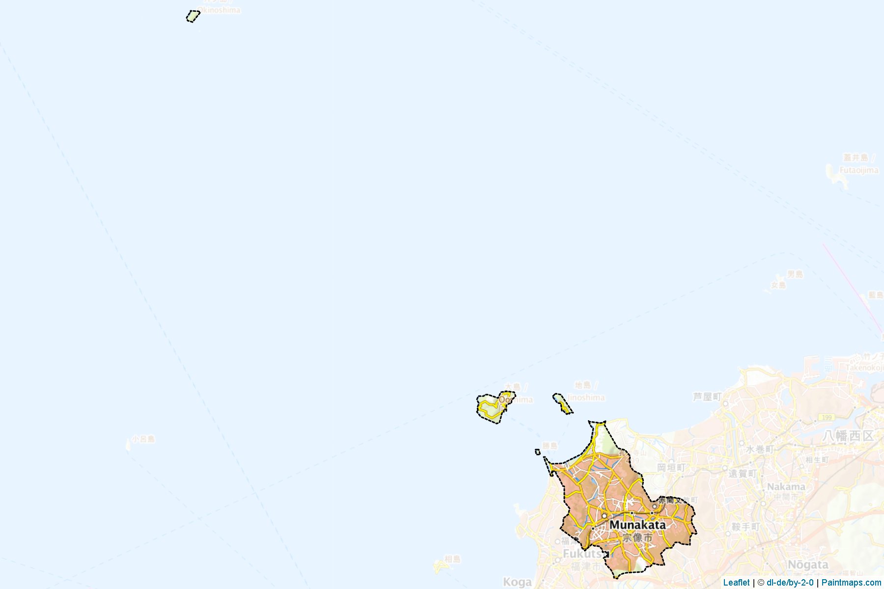 Muestras de recorte de mapas Munakata (Fukuoka)-1