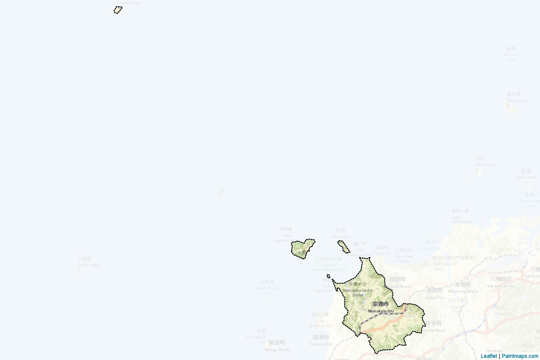 Muestras de recorte de mapas Munakata (Fukuoka)-2