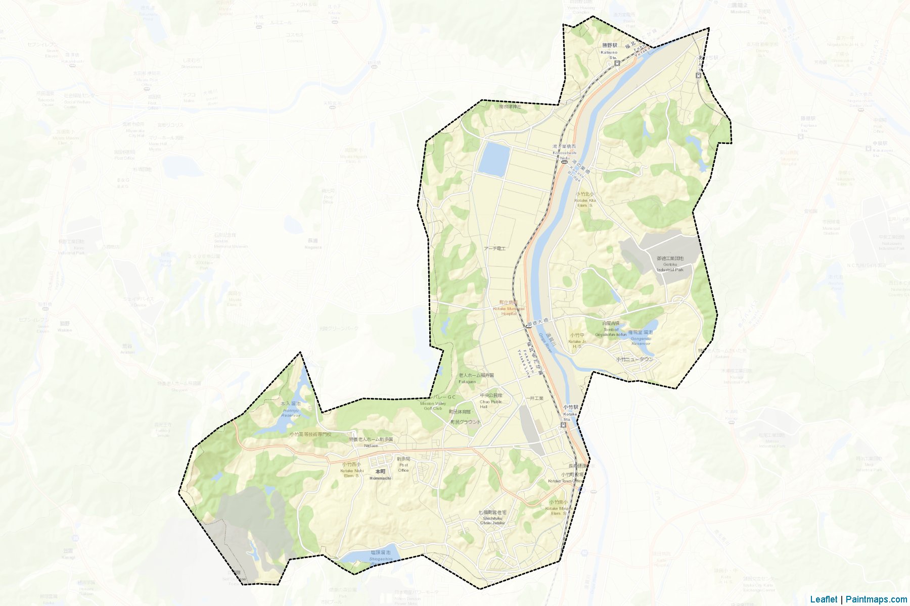 Muestras de recorte de mapas Kotake (Fukuoka)-2