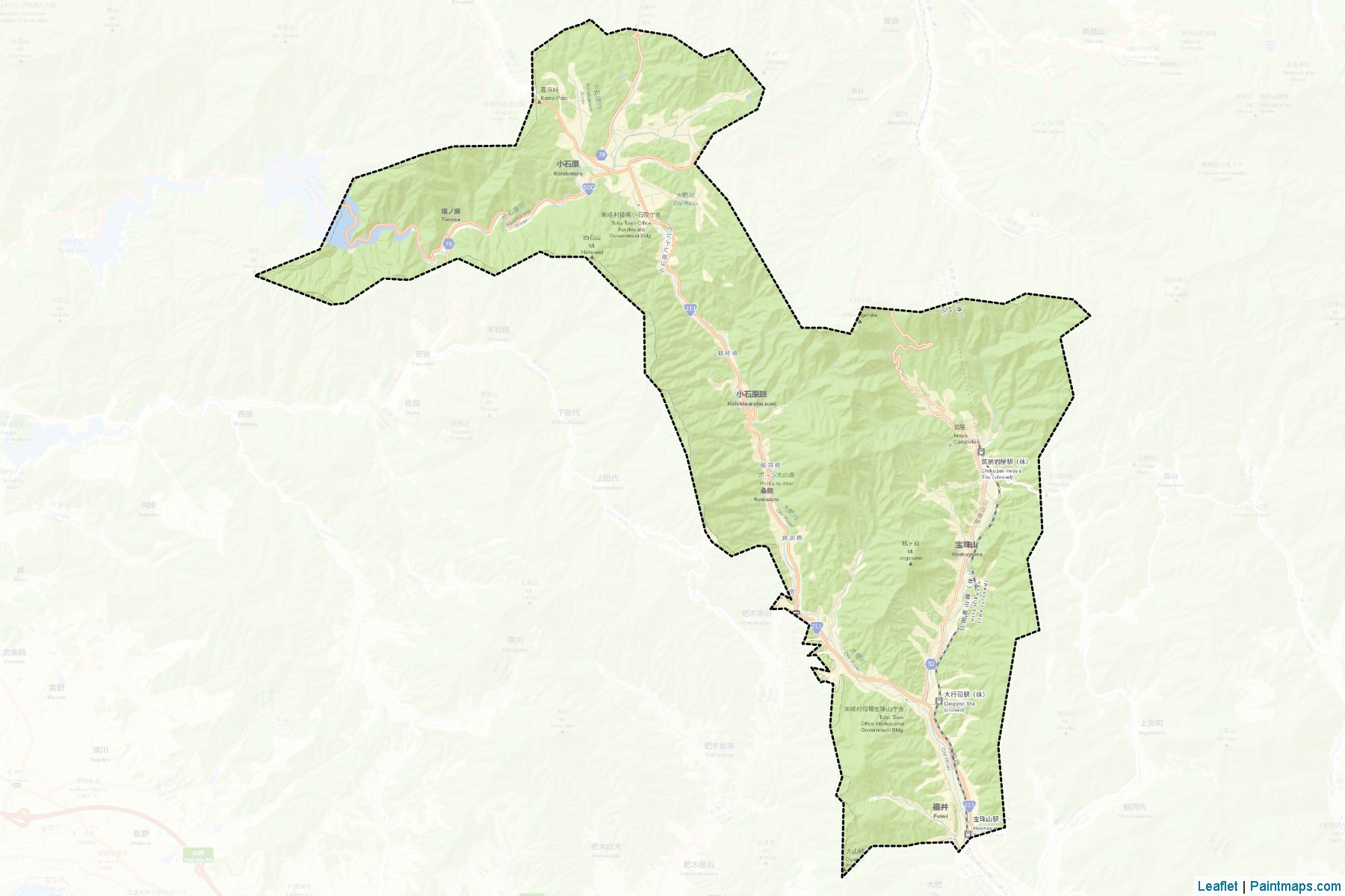 Toho (Fukuoka Prefecture) Map Cropping Samples-2