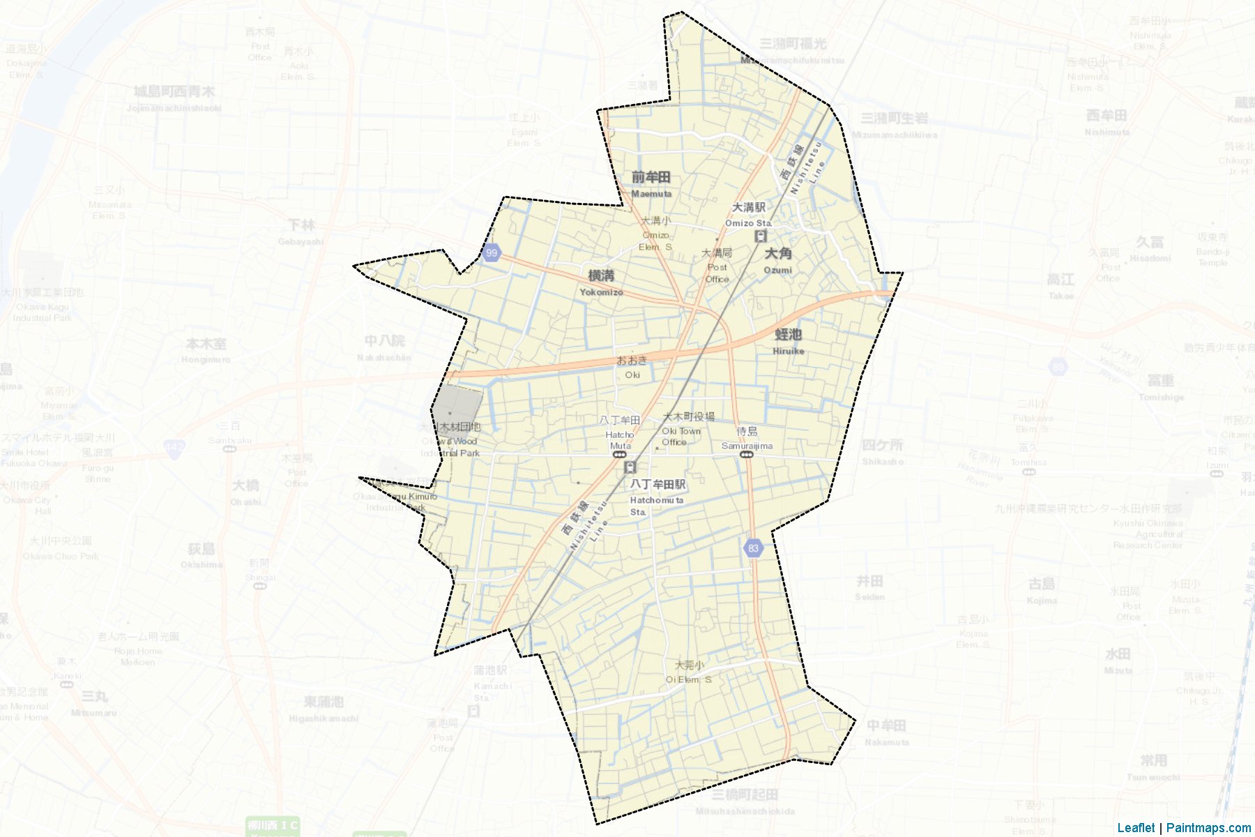 Oki (Fukuoka Prefecture) Map Cropping Samples-2