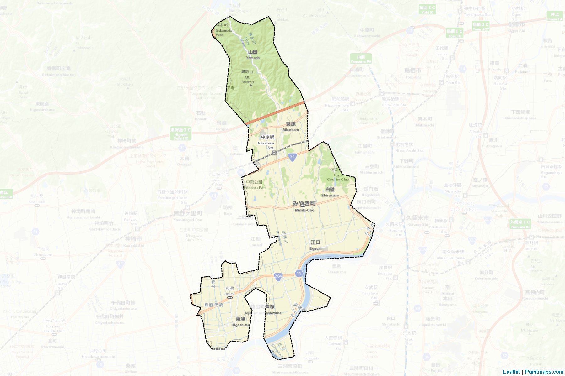 Muestras de recorte de mapas Miyaki (Saga)-2