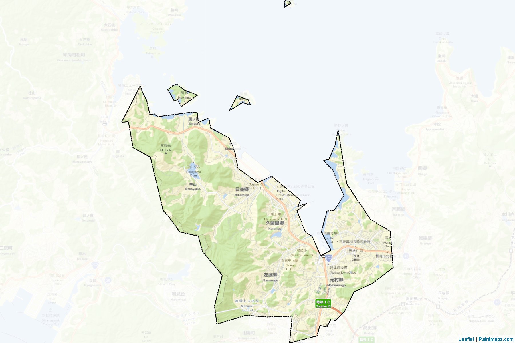 Togitsu (Nagasaki Prefecture) Map Cropping Samples-2