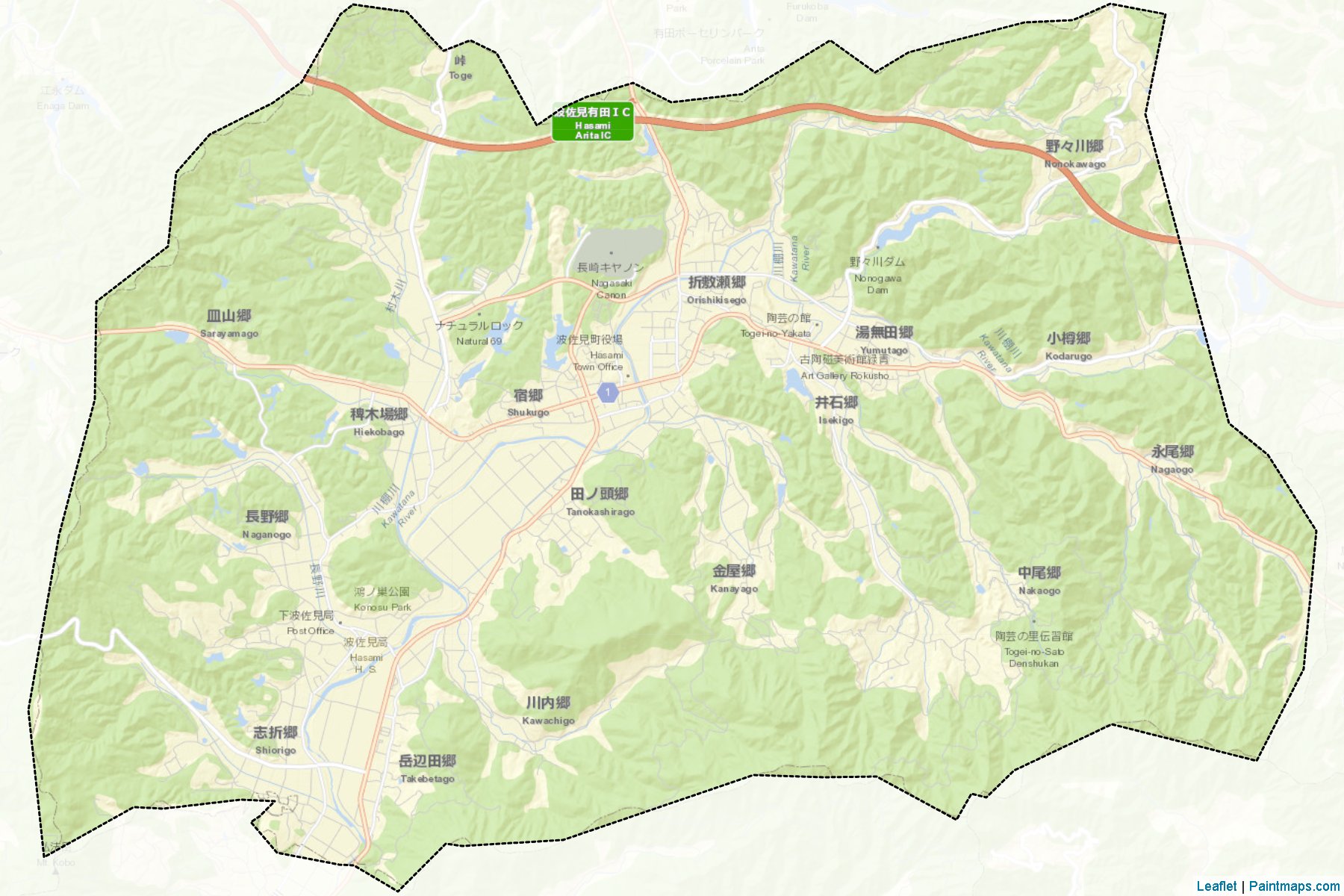 Muestras de recorte de mapas Hasami (Nagasaki)-2