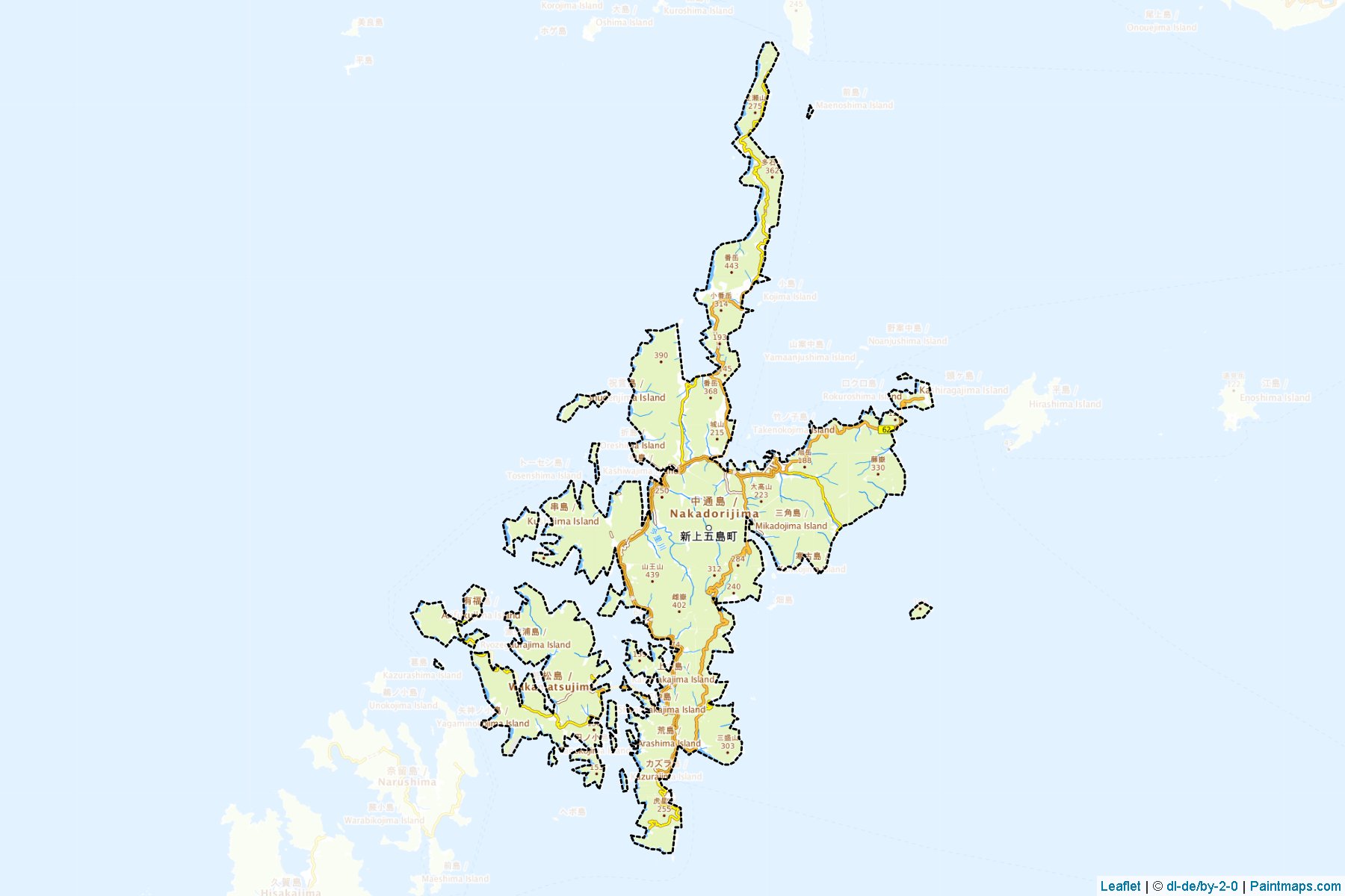 Shinkamigoto (Nagasaki Prefecture) Map Cropping Samples-1