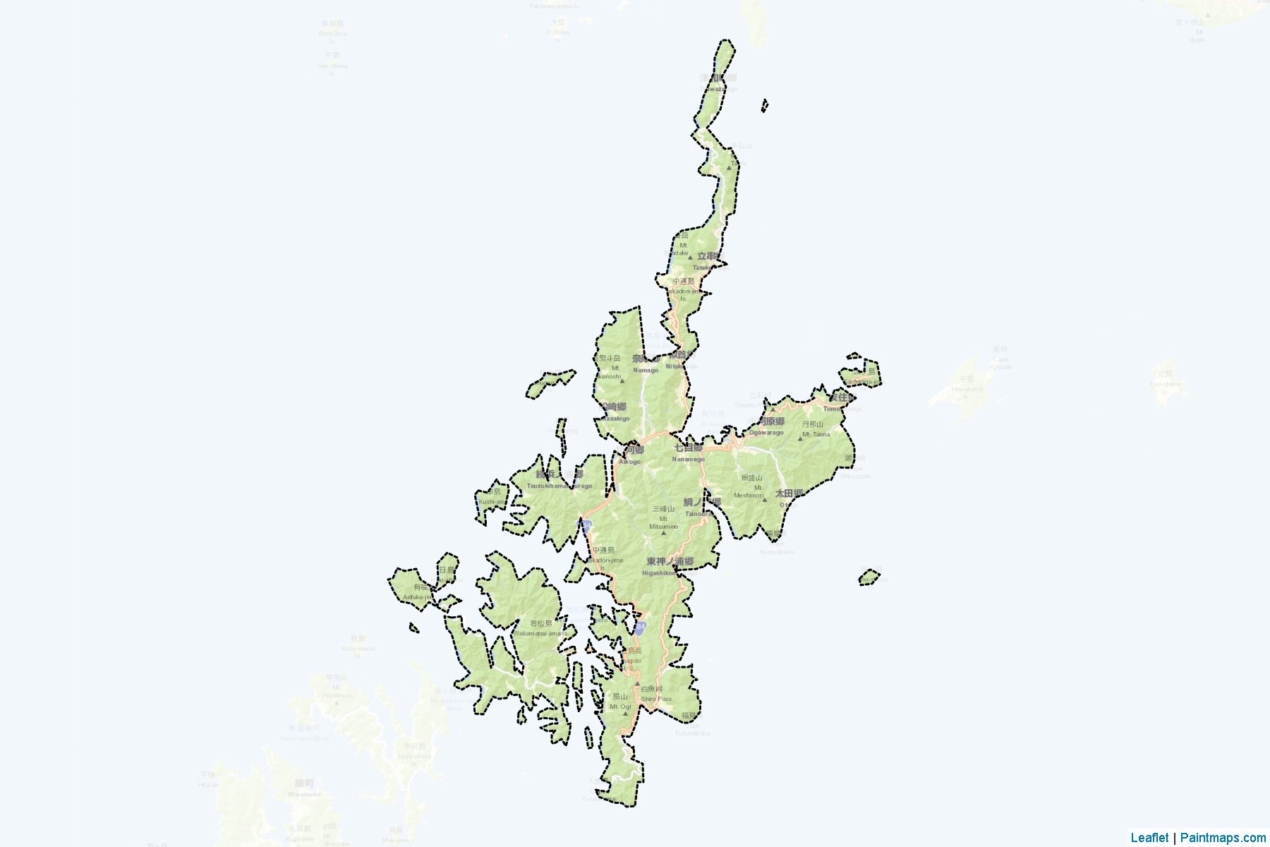 Muestras de recorte de mapas Shinkamigoto (Nagasaki)-2