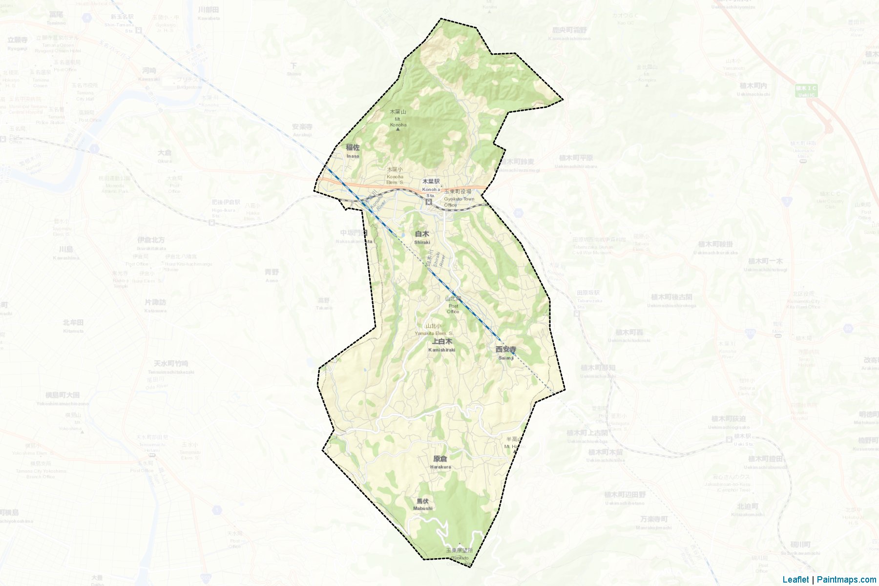 Gyokuto (Kumamoto Prefecture) Map Cropping Samples-2