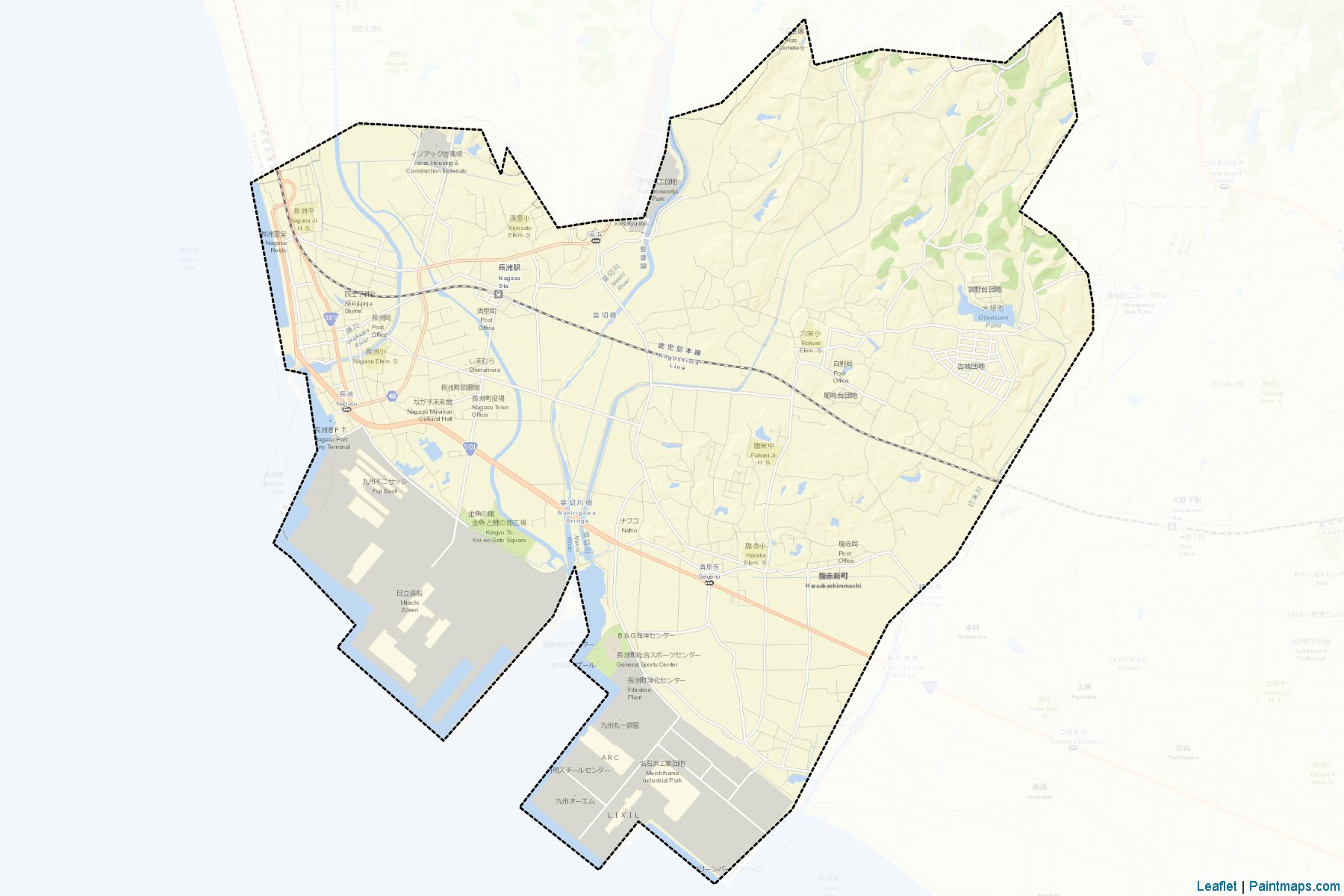 Nagasu (Kumamoto Prefecture) Map Cropping Samples-2