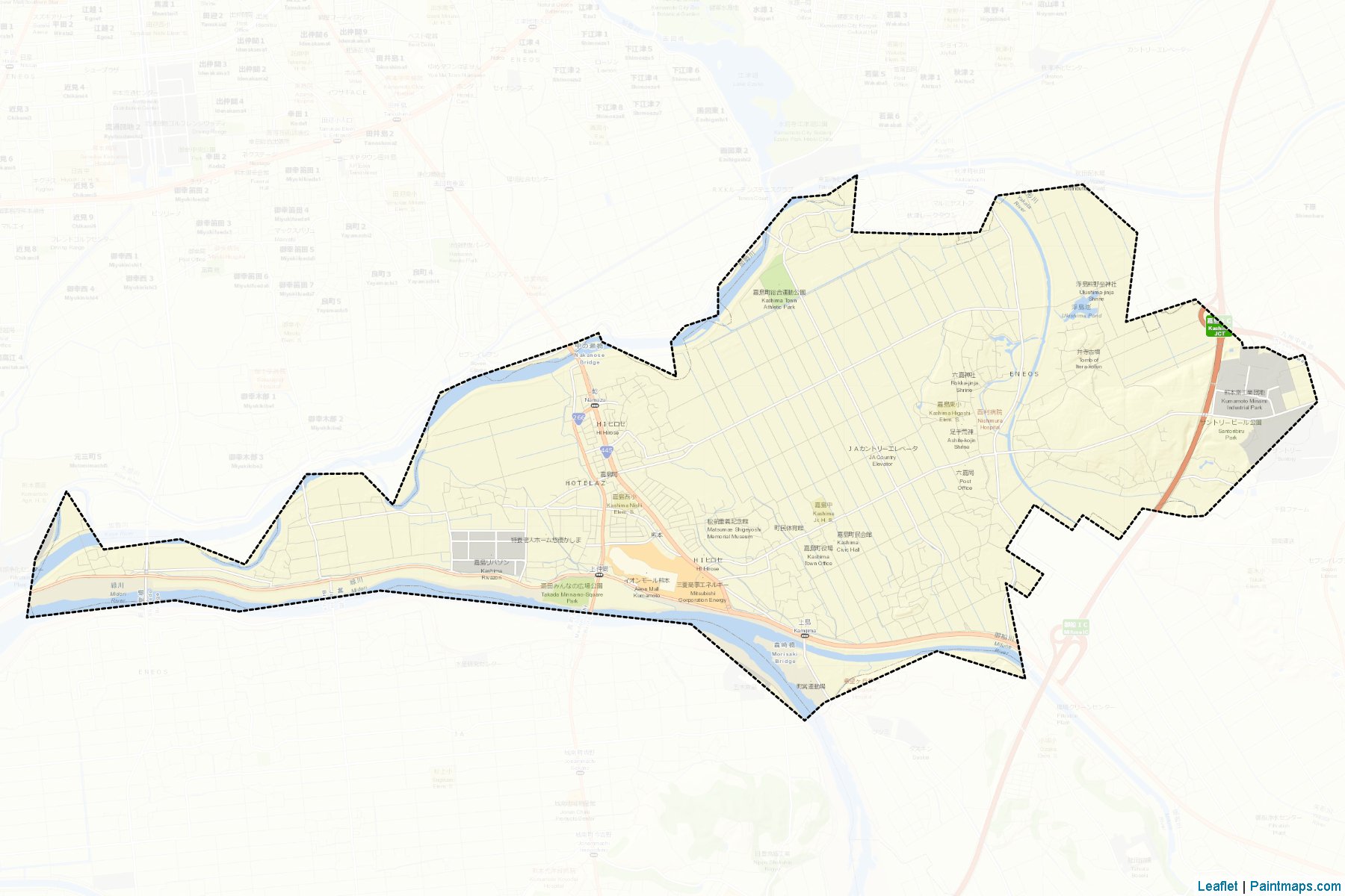 Muestras de recorte de mapas Kashima (Kumamoto)-2