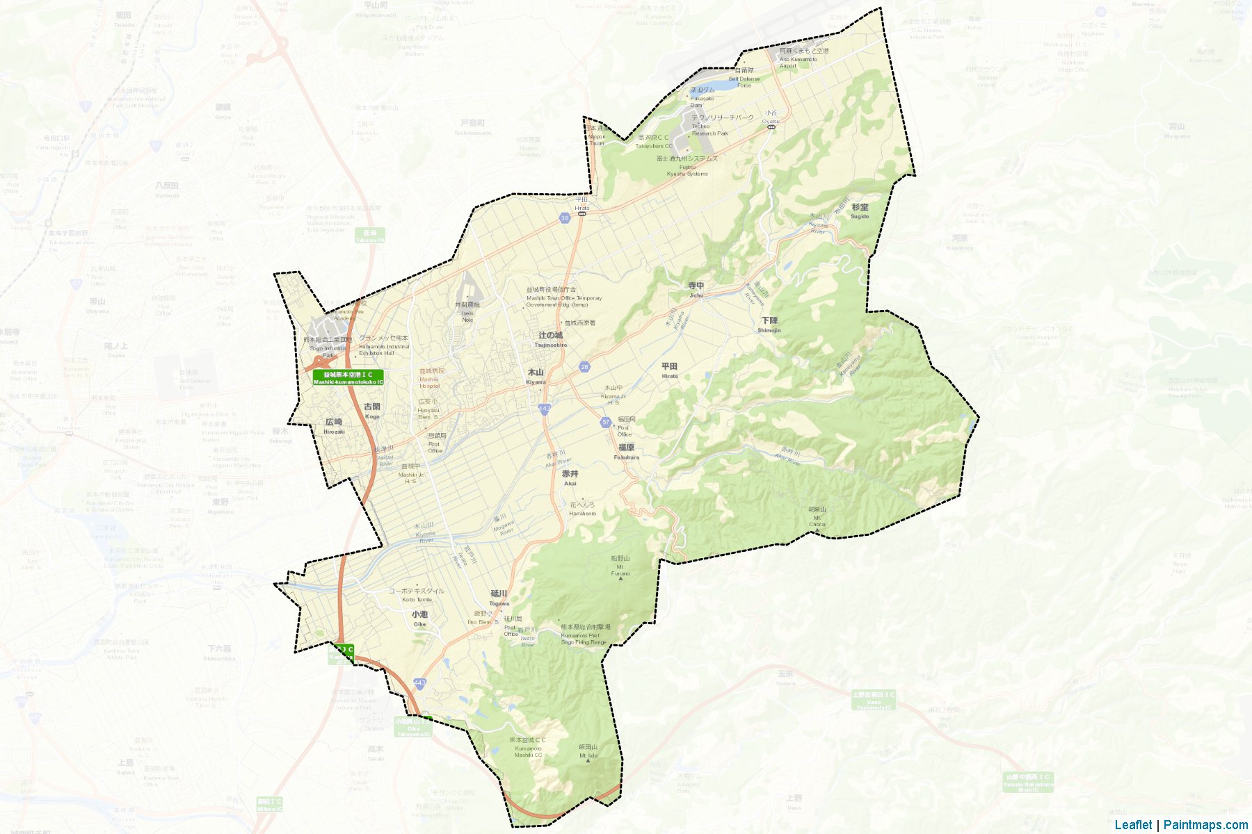 Mashiki (Kumamoto Prefecture) Map Cropping Samples-2