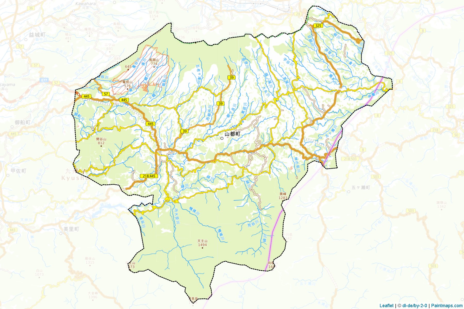 Yamato (Kumamoto Prefecture) Map Cropping Samples-1