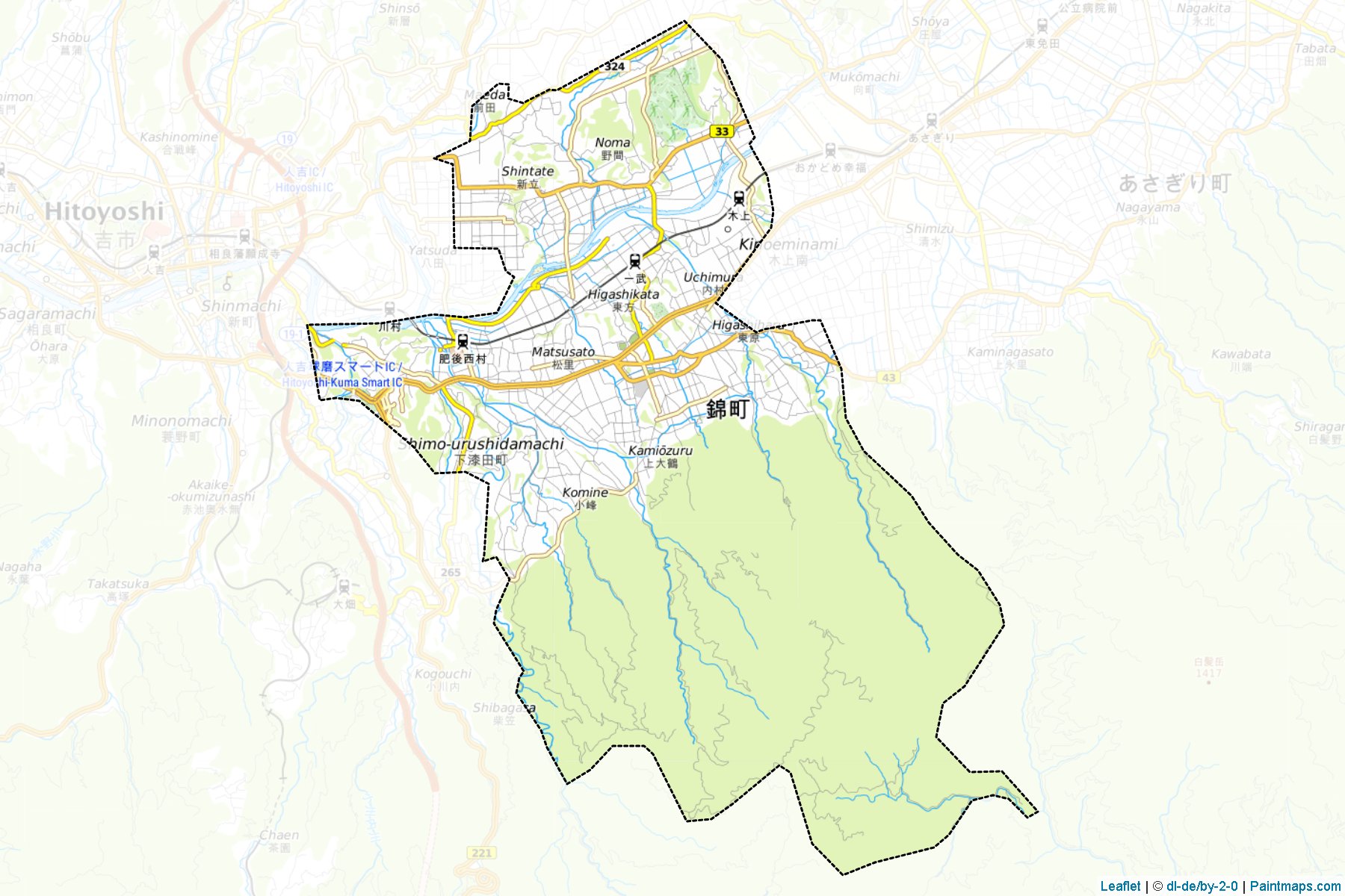 Muestras de recorte de mapas Nishiki (Kumamoto)-1