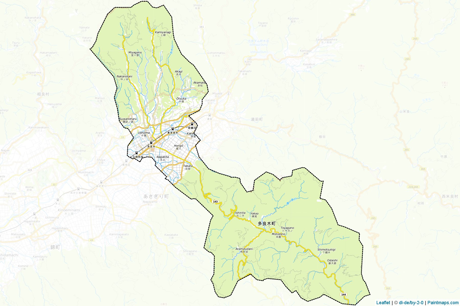 Muestras de recorte de mapas Taragi (Kumamoto)-1