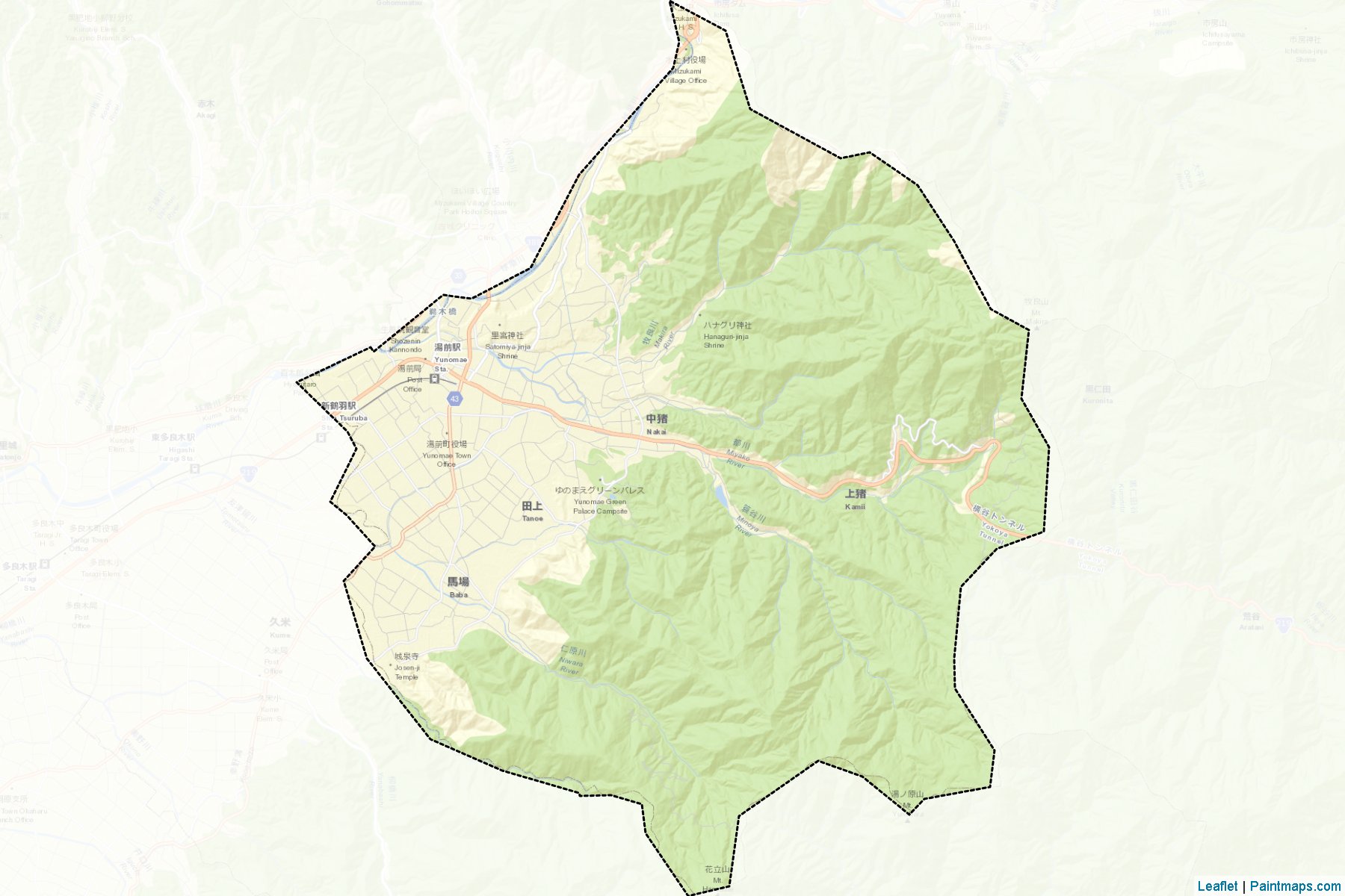 Yunomae (Kumamoto Prefecture) Map Cropping Samples-2