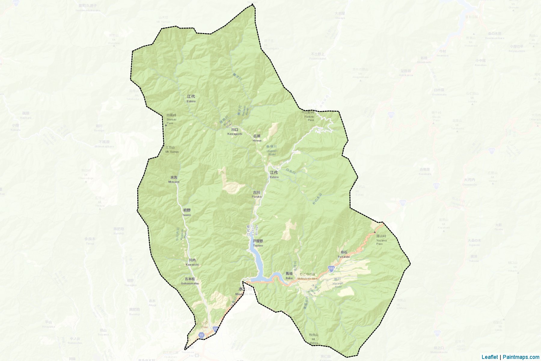 Muestras de recorte de mapas Mizukami (Kumamoto)-2