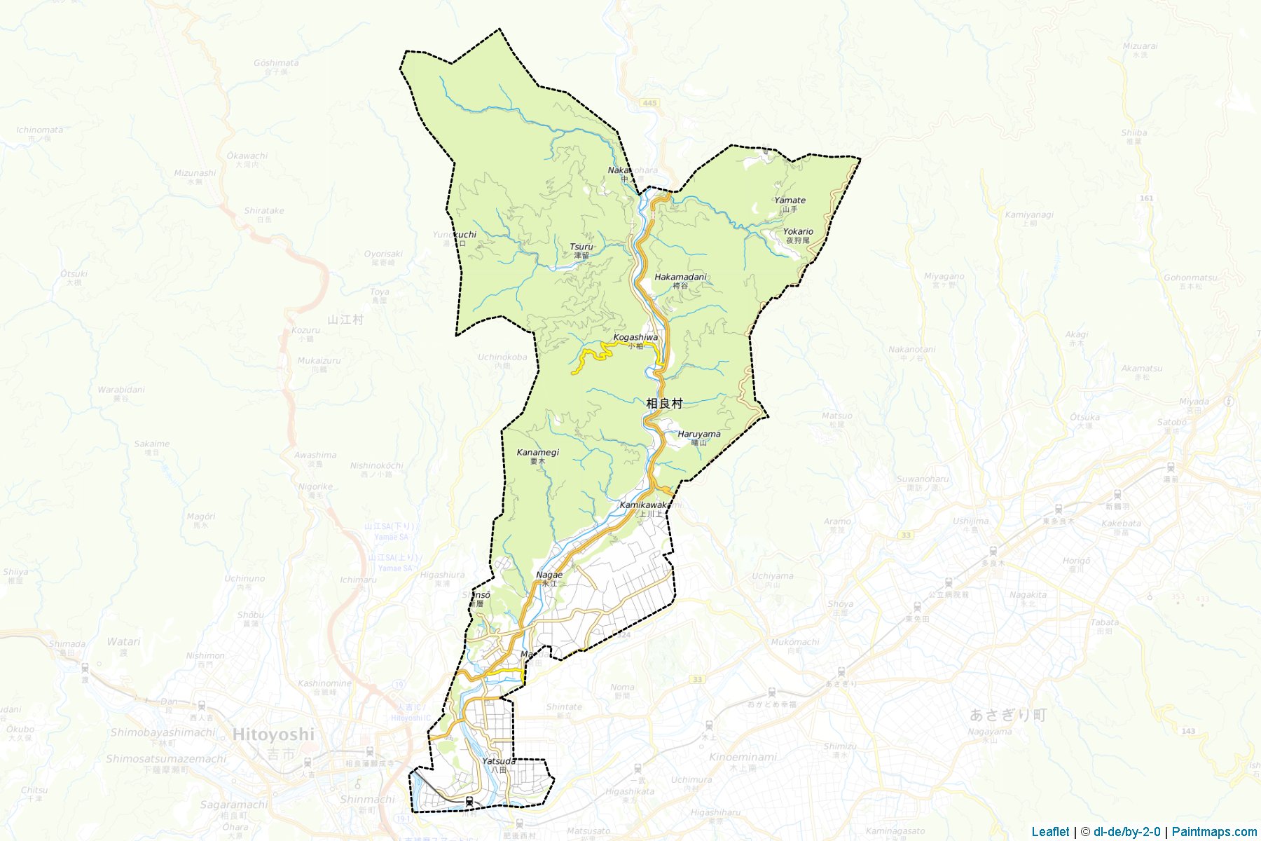 Sagara (Kumamoto Prefecture) Map Cropping Samples-1