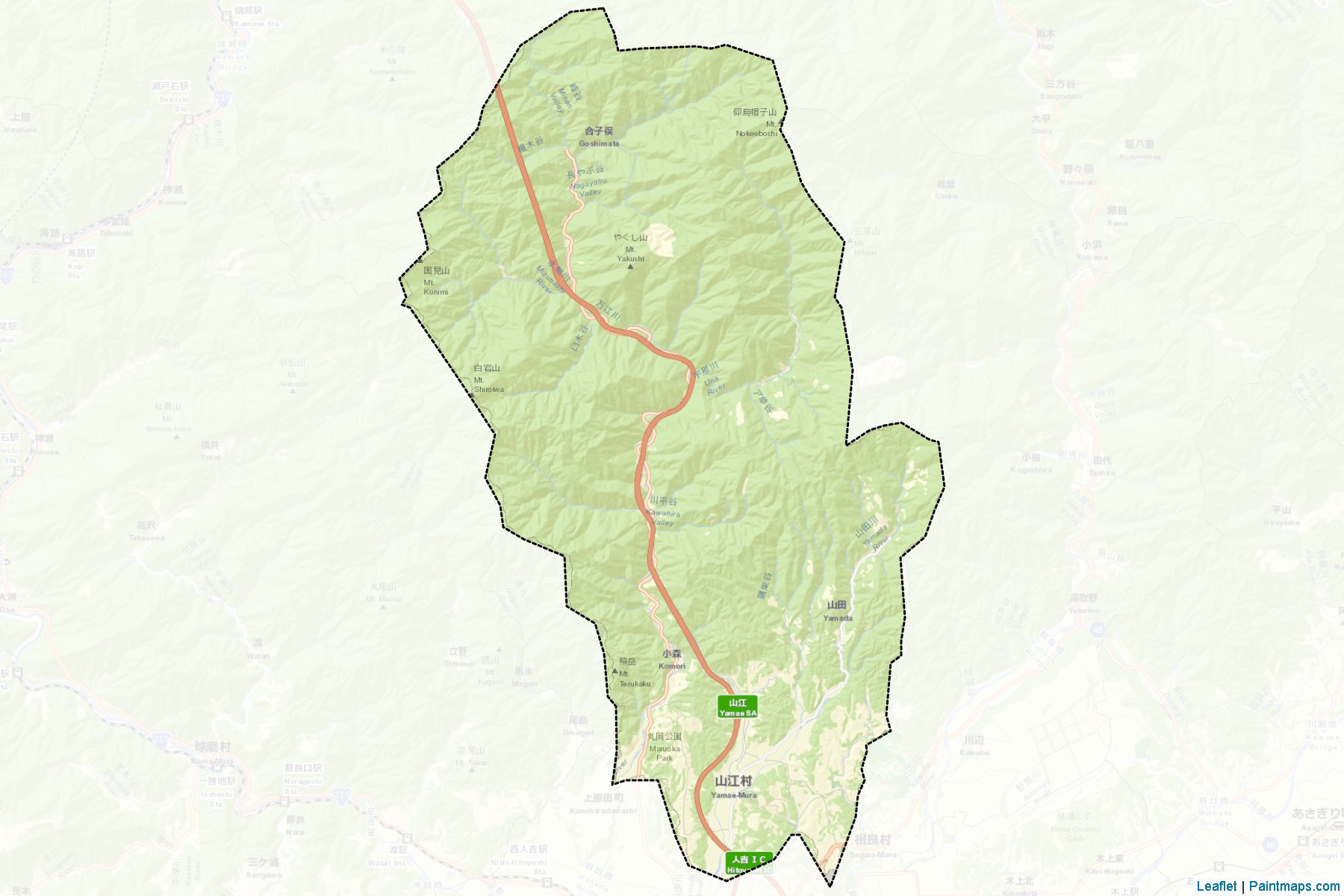 Yamae (Kumamoto Prefecture) Map Cropping Samples-2