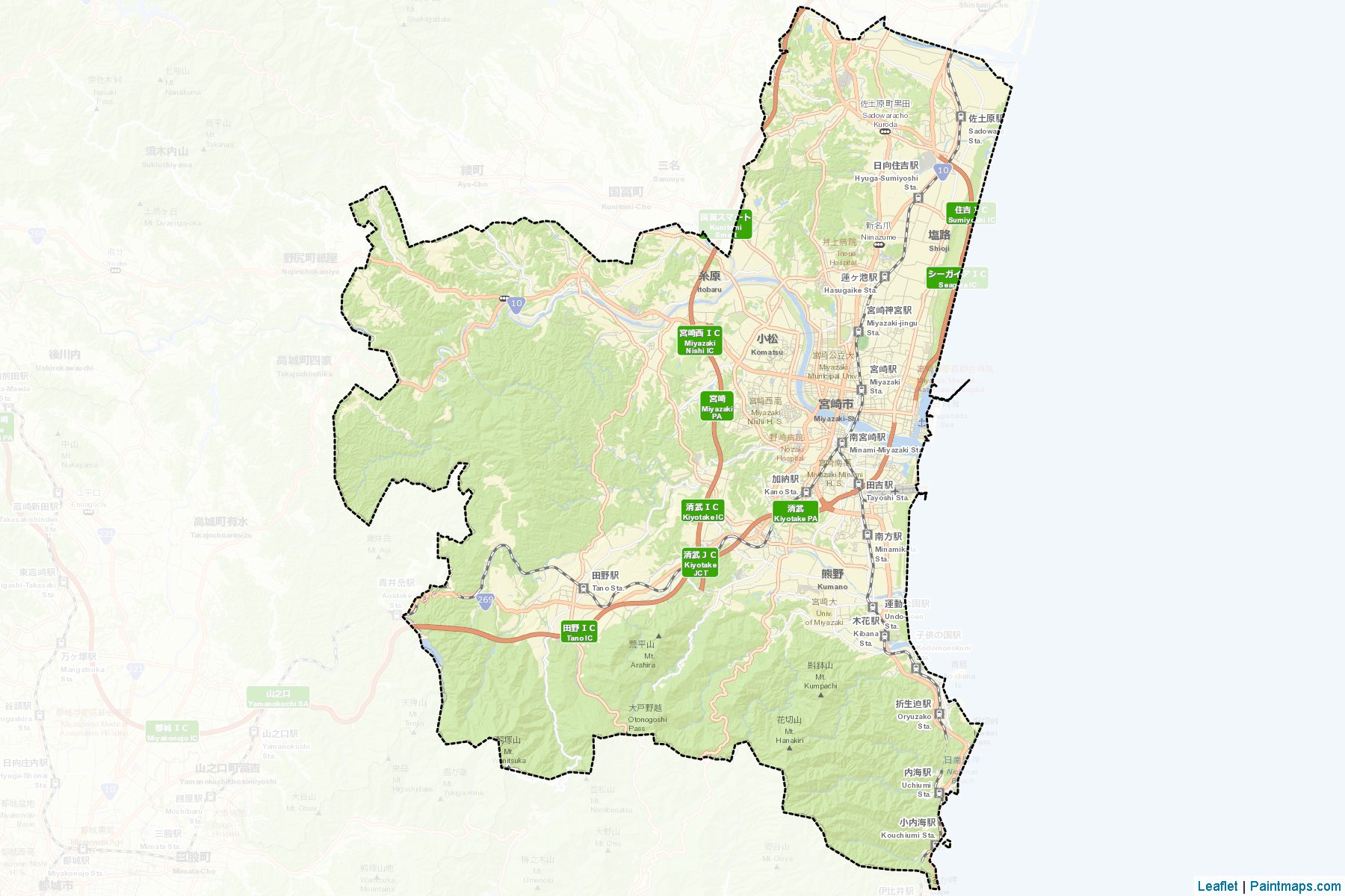 Muestras de recorte de mapas Miyazaki (Miyazaki)-2