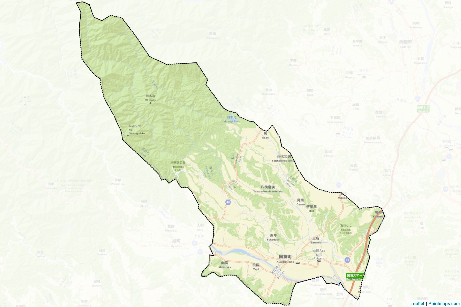 Kunitomi (Miyazaki Prefecture) Map Cropping Samples-2