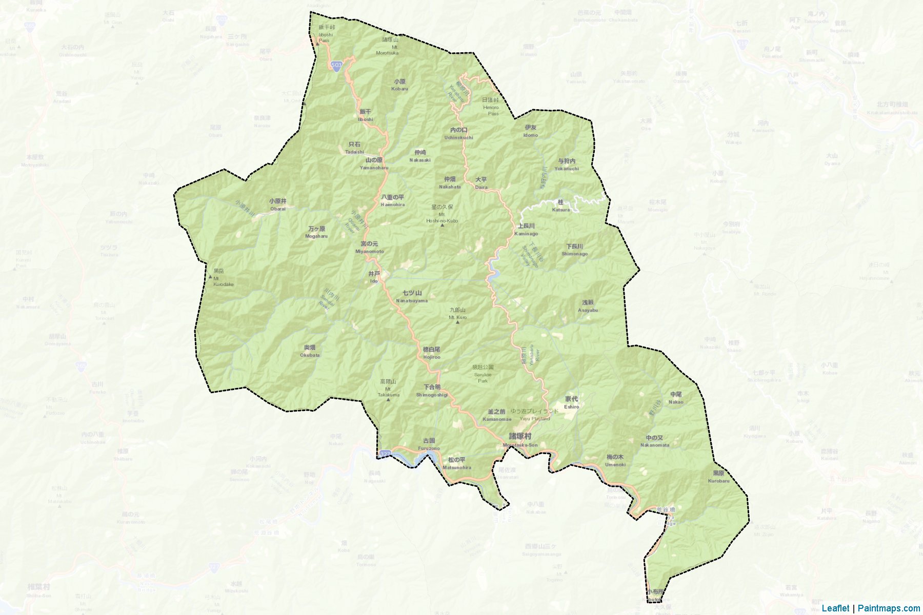 Morotsuka (Miyazaki Prefecture) Map Cropping Samples-2