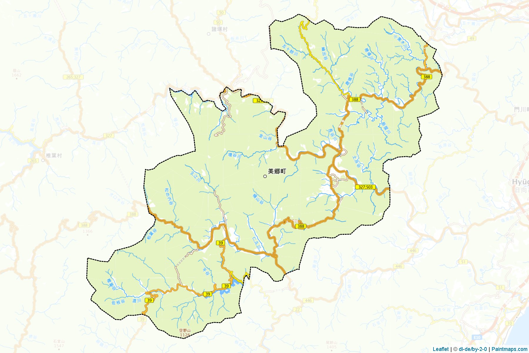 Misato (Miyazaki Prefecture) Map Cropping Samples-1