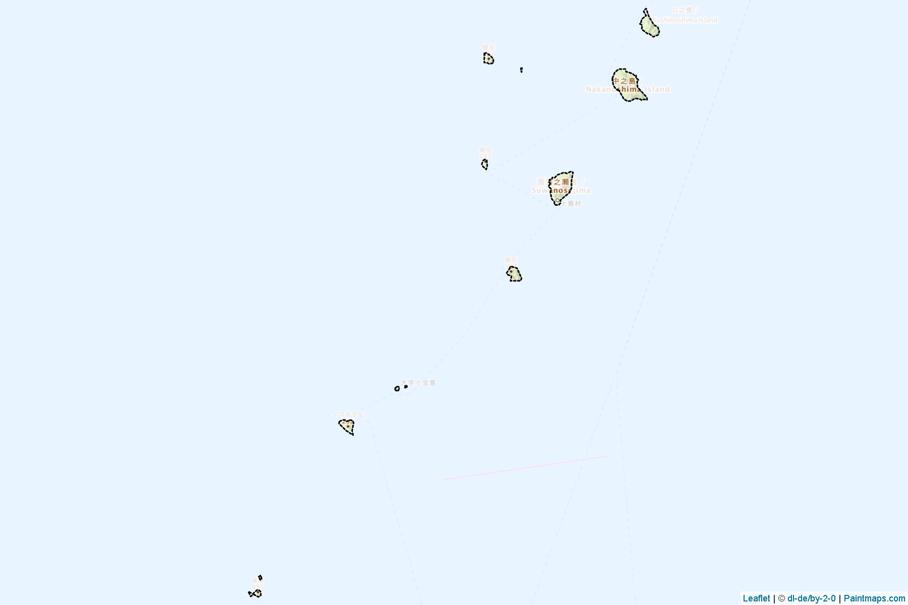 Toshima (Kagoshima Prefecture) Map Cropping Samples-1