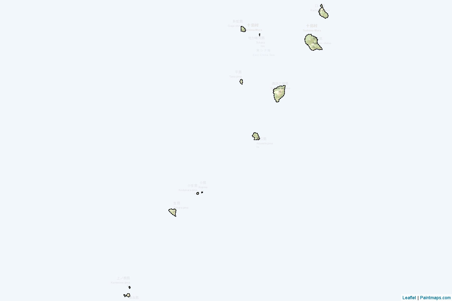 Toshima (Kagoshima Prefecture) Map Cropping Samples-2