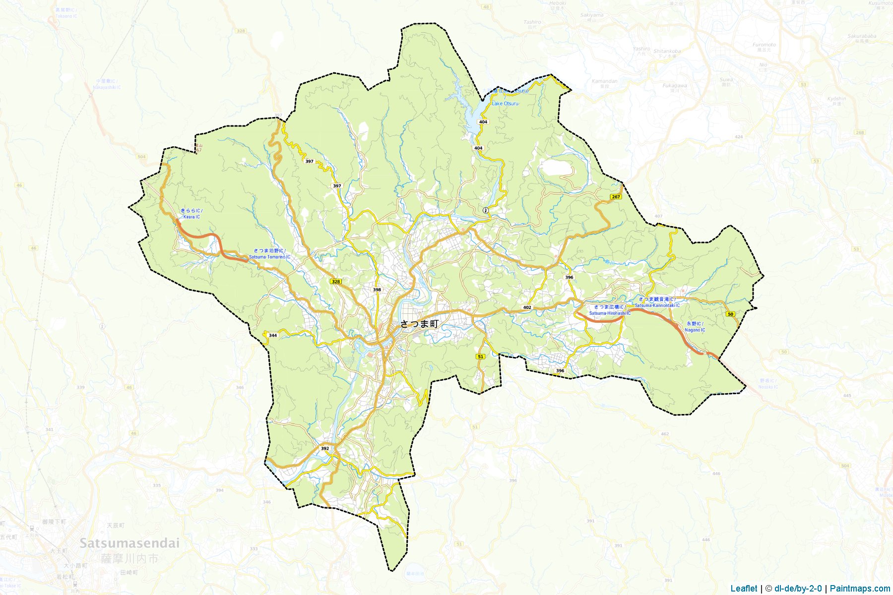 Satsuma (Kagoshima Prefecture) Map Cropping Samples-1