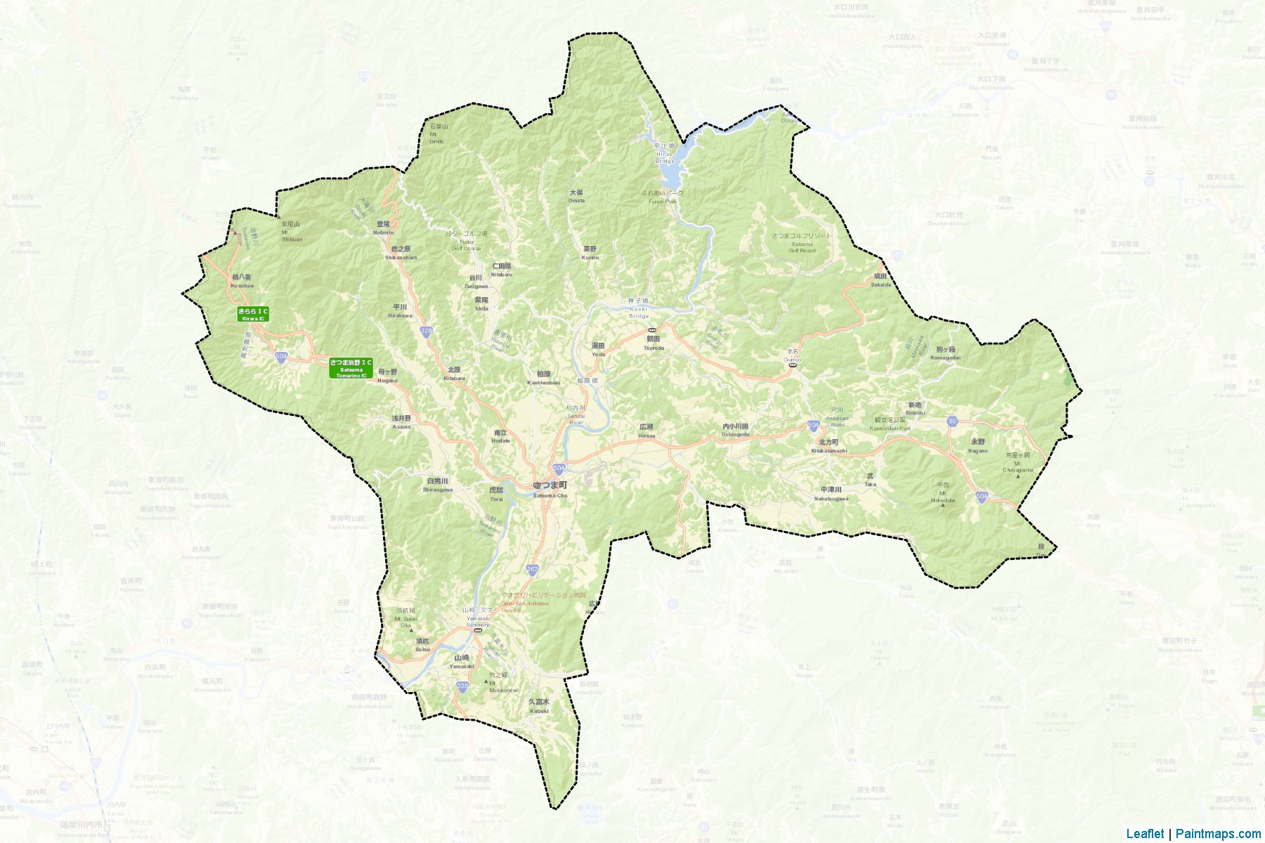 Satsuma (Kagoshima Prefecture) Map Cropping Samples-2