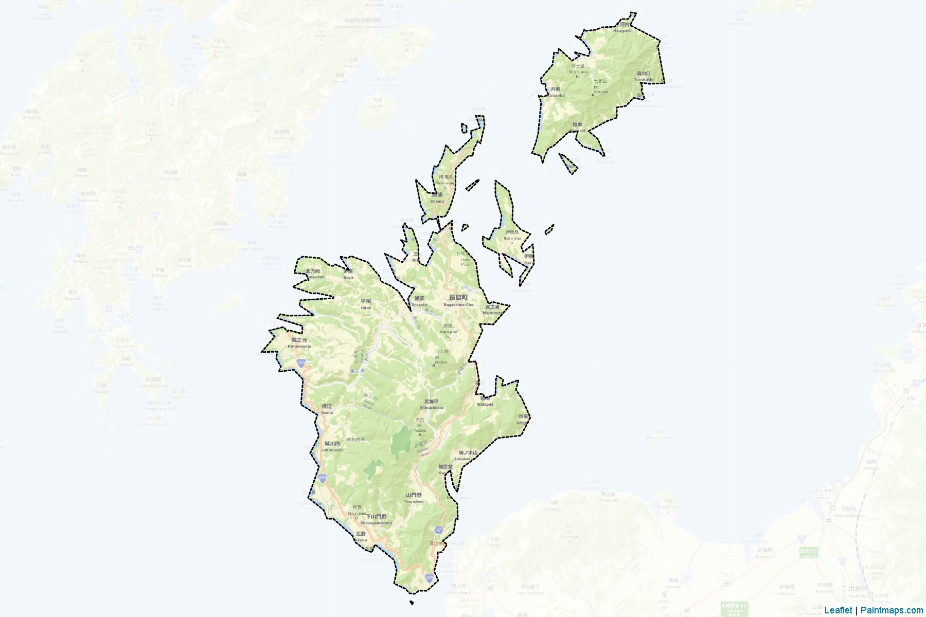 Nagashima (Kagoshima Prefecture) Map Cropping Samples-2