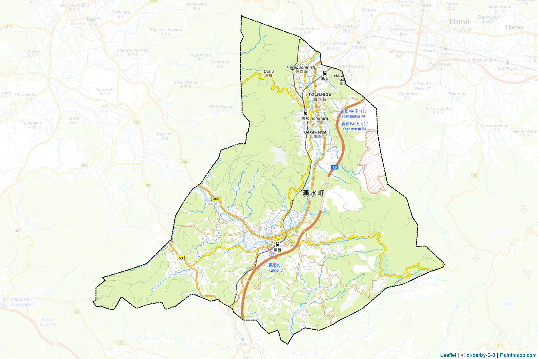 Yusui (Kagoshima Prefecture) Map Cropping Samples-1