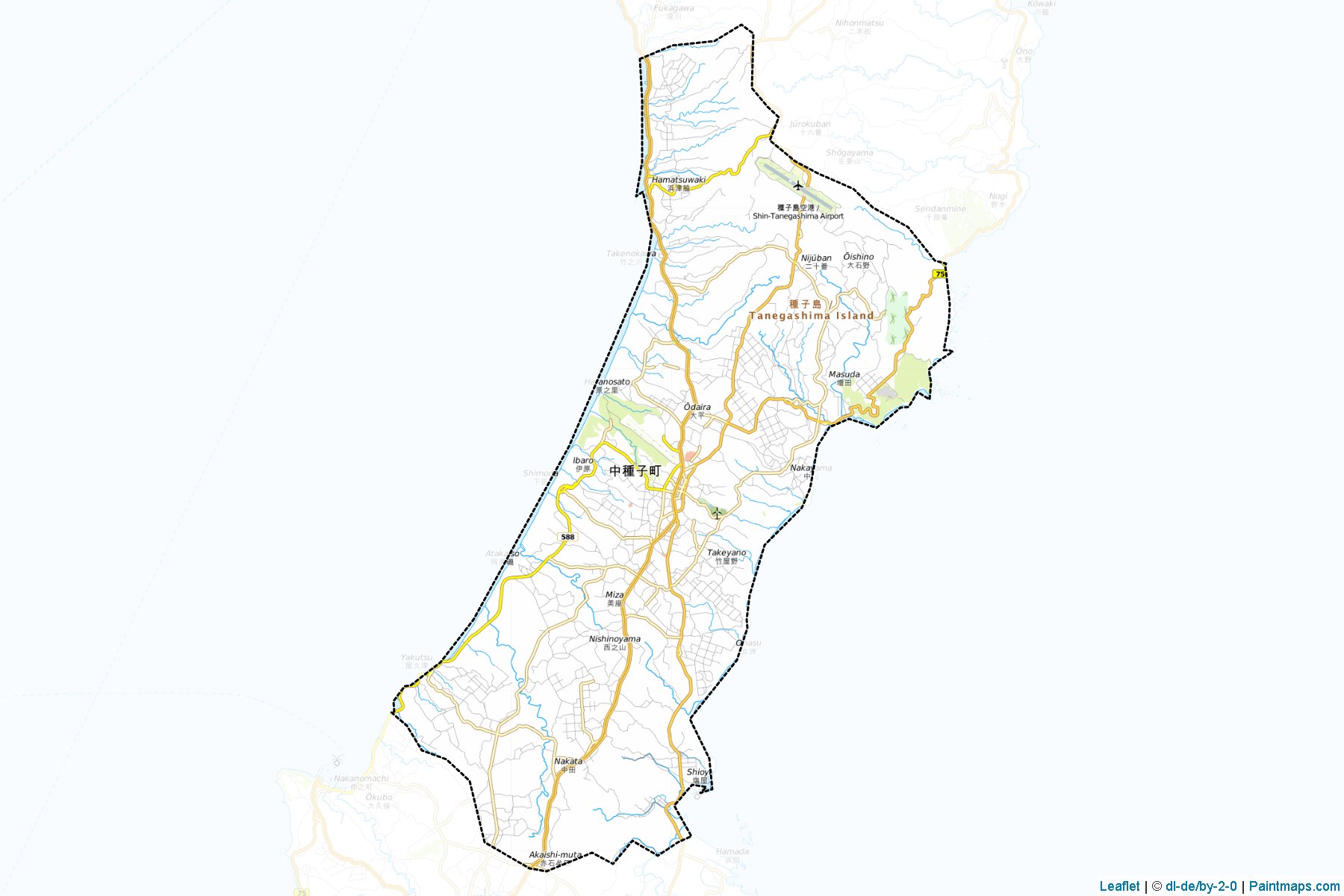 Nakatane (Kagoshima Prefecture) Map Cropping Samples-1