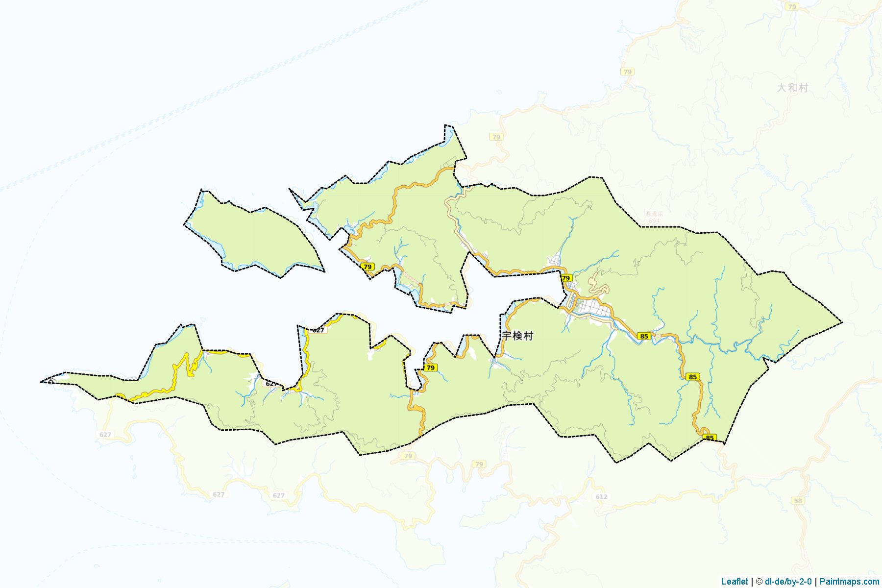 Uken (Kagoshima Prefecture) Map Cropping Samples-1