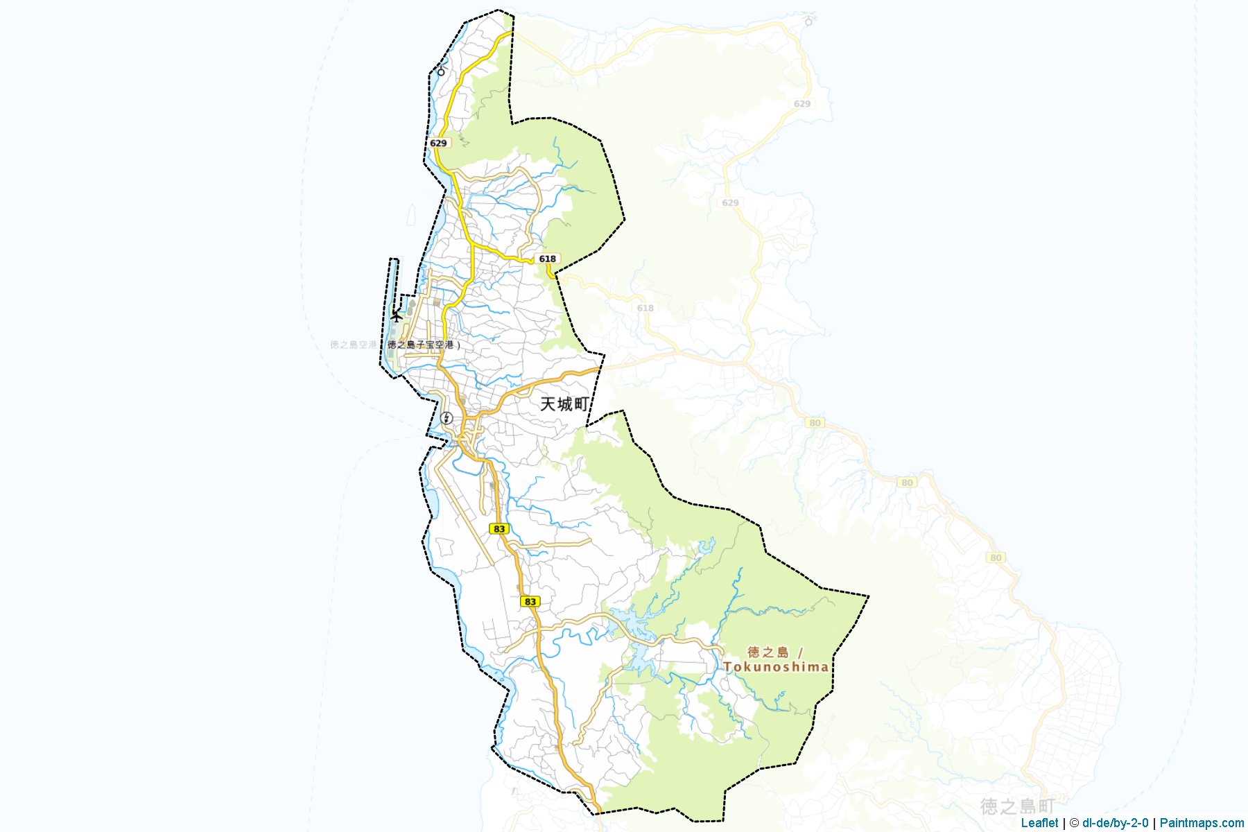 Amagi (Kagoshima Prefecture) Map Cropping Samples-1