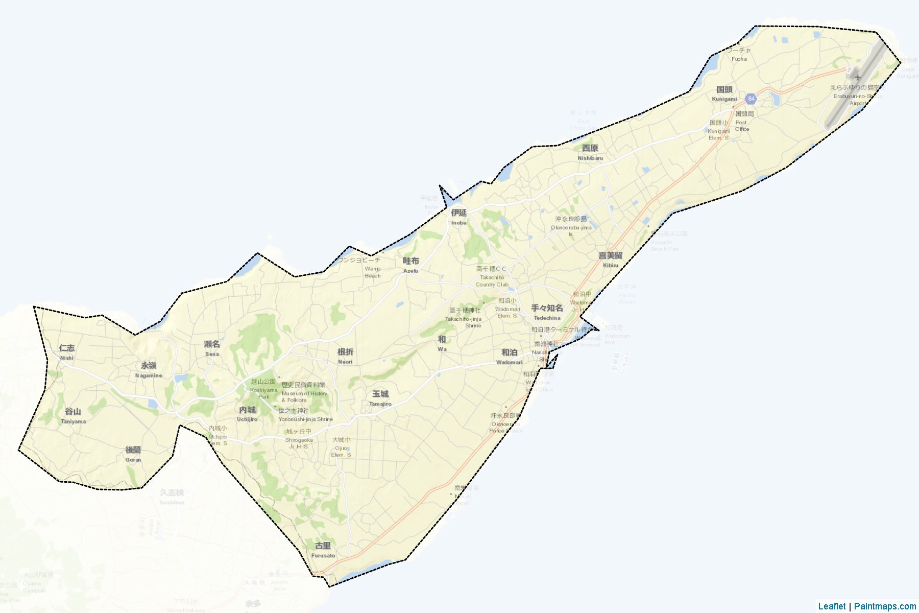 Wadomari (Kagoshima Prefecture) Map Cropping Samples-2