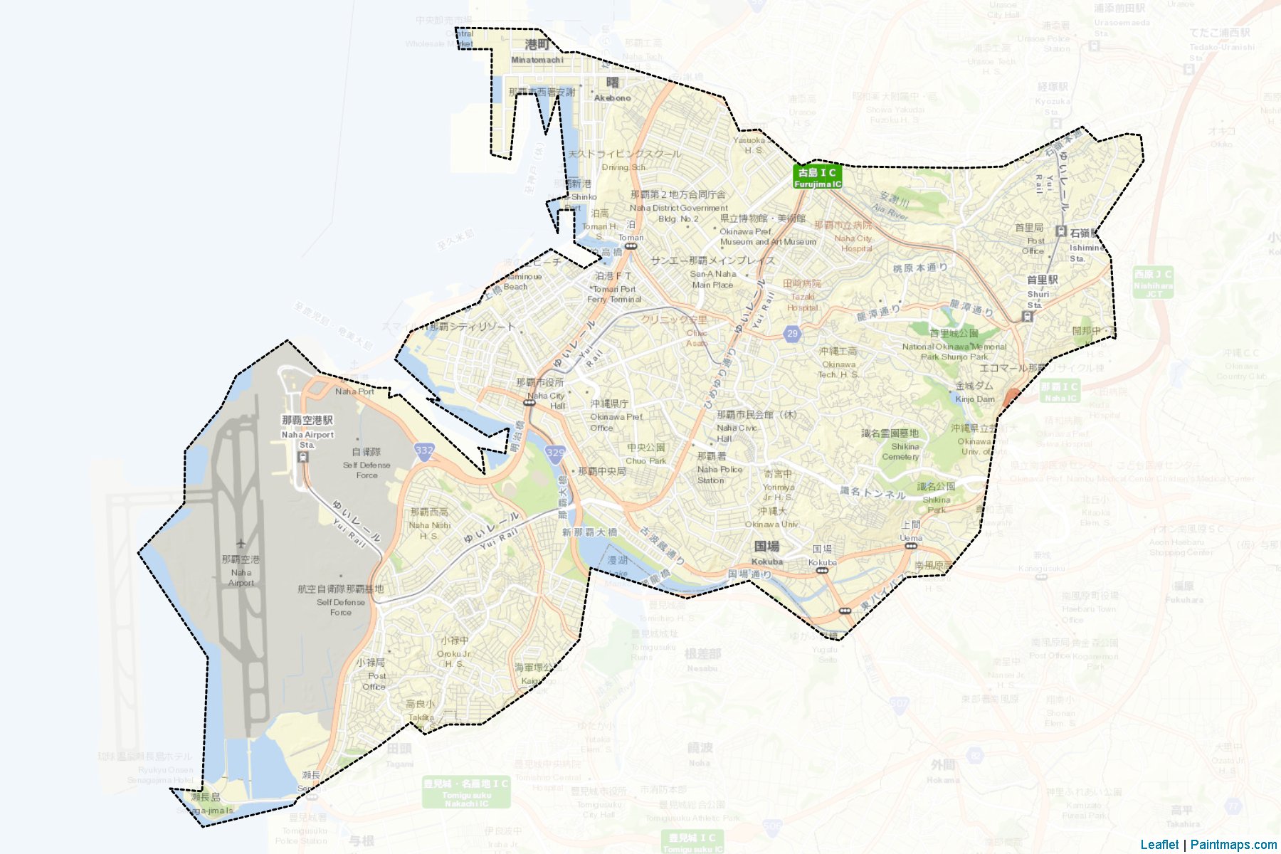 Naha (Okinawa Prefecture) Map Cropping Samples-2