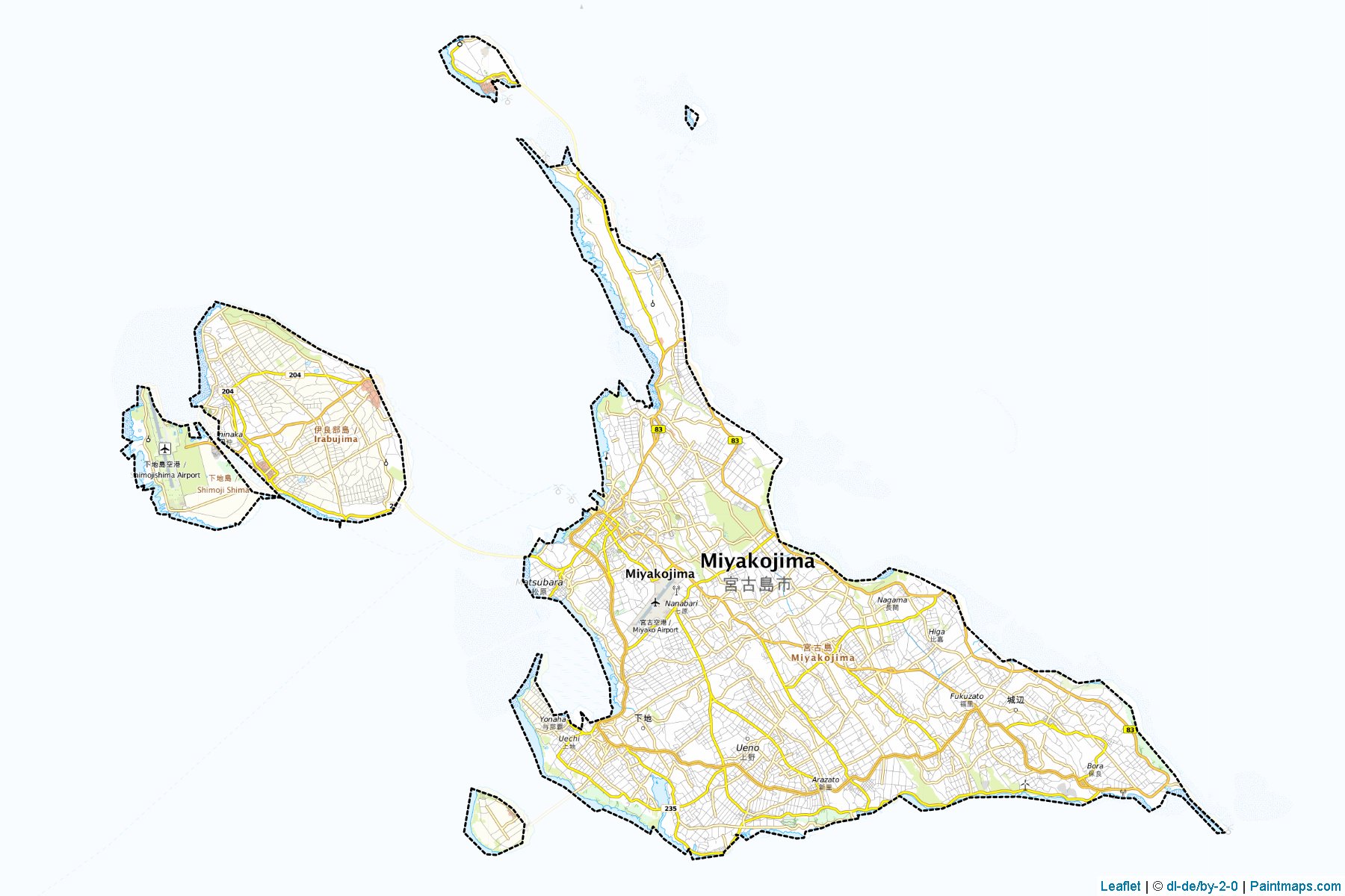 Miyakojima (Okinawa) Haritası Örnekleri-1