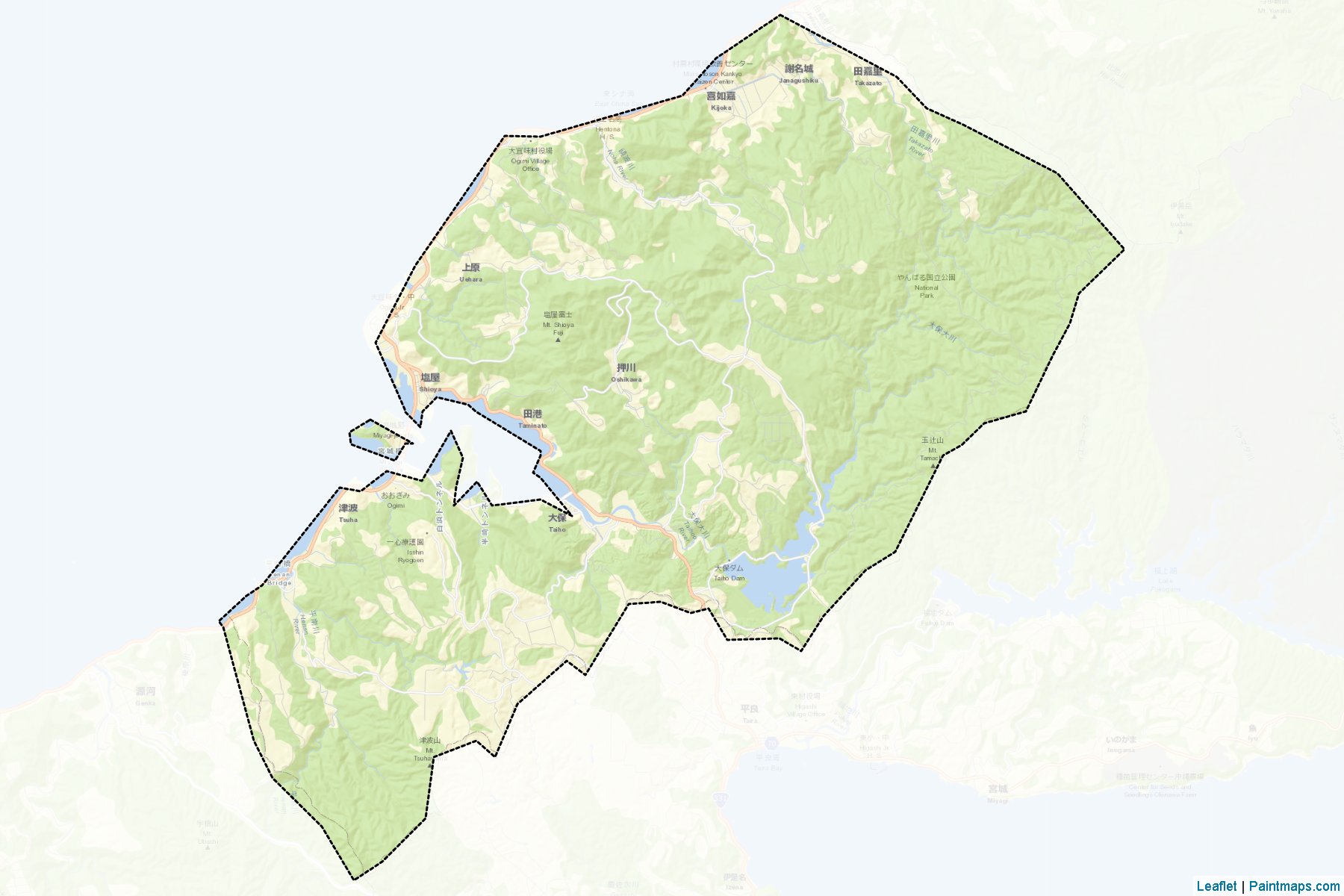 Ogimi (Okinawa Prefecture) Map Cropping Samples-2