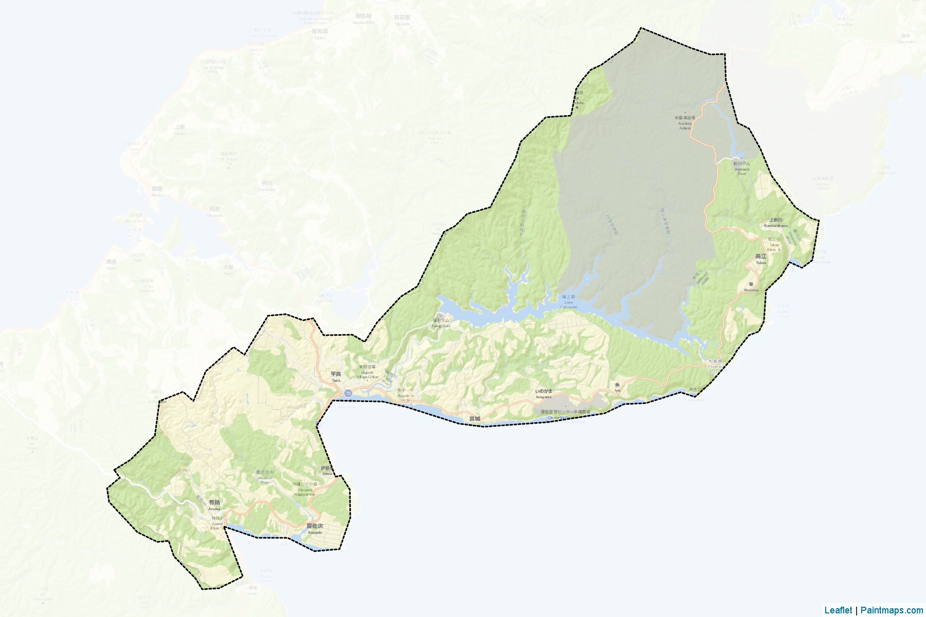 Higashison (Okinawa Prefecture) Map Cropping Samples-2