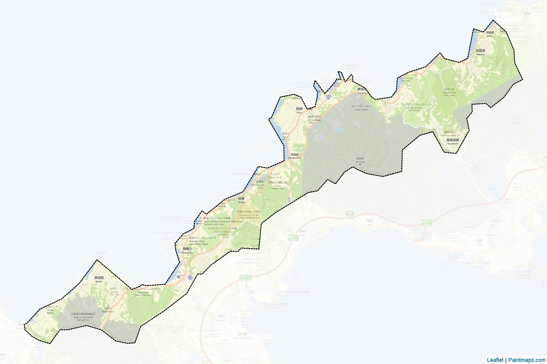 Muestras de recorte de mapas Onna (Okinawa)-2