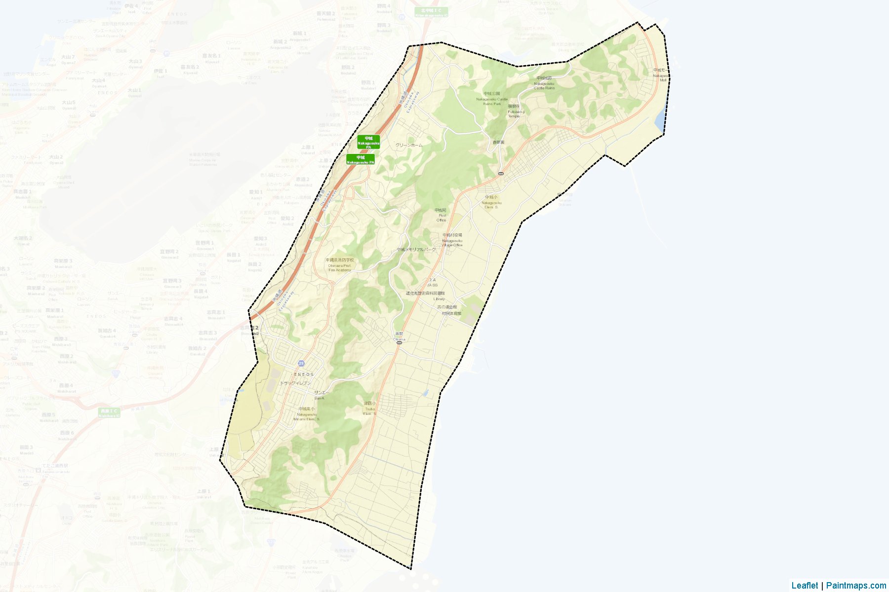 Nakagusuku (Okinawa Prefecture) Map Cropping Samples-2