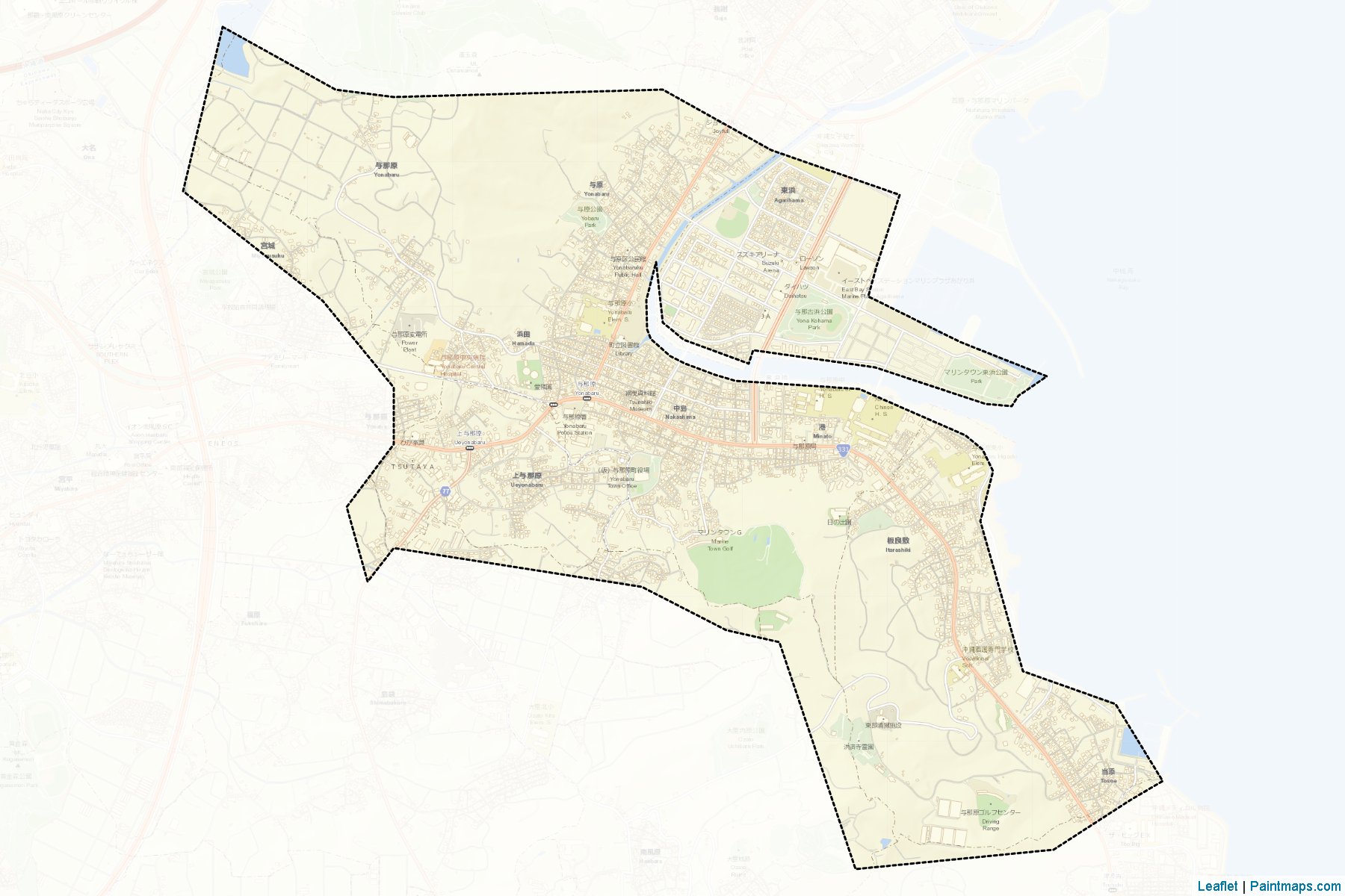 Yonabaru (Okinawa Prefecture) Map Cropping Samples-2