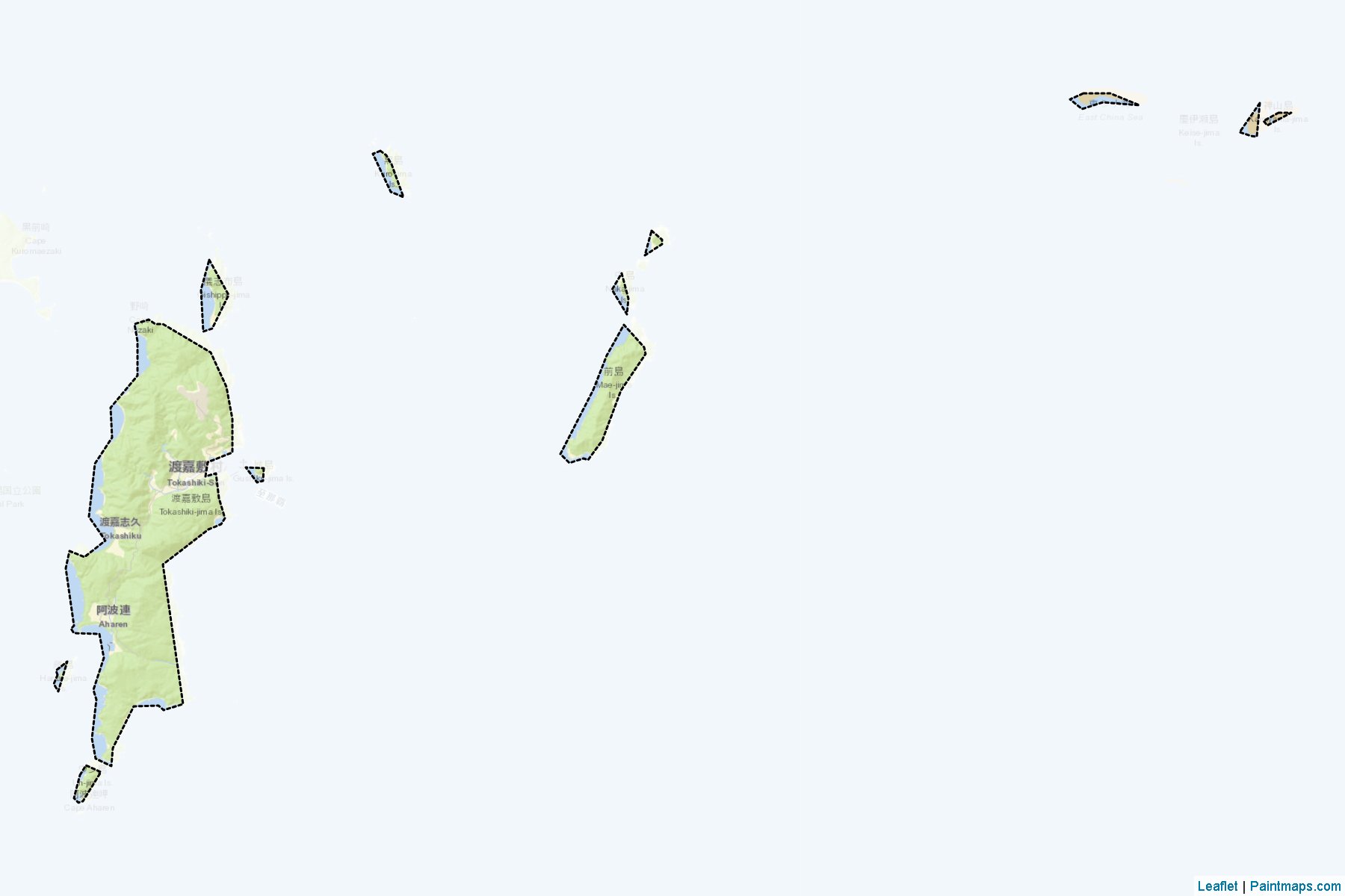 Tokashiki (Okinawa Prefecture) Map Cropping Samples-2